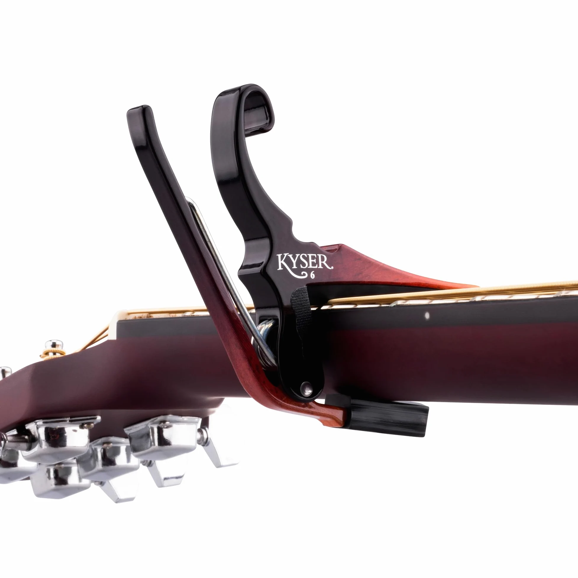 Kyser Quick-Change Capotasto per chitarra acustica a sei corde, Sunburst, KG6SNB