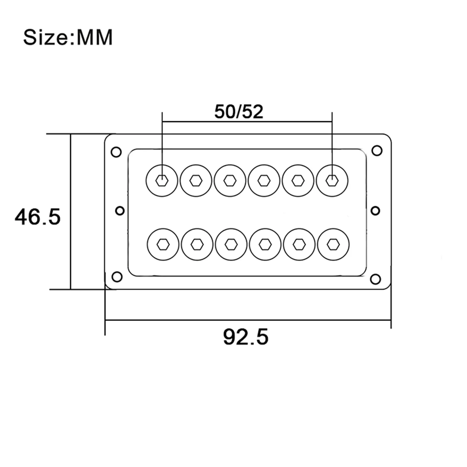 Pickup Per Chitarra Elettrica Humbucker A Vite Regolabile A Doppia Bobina A 6 Corde Per Chitarra Elettrica Accessori per pickup per chitarra