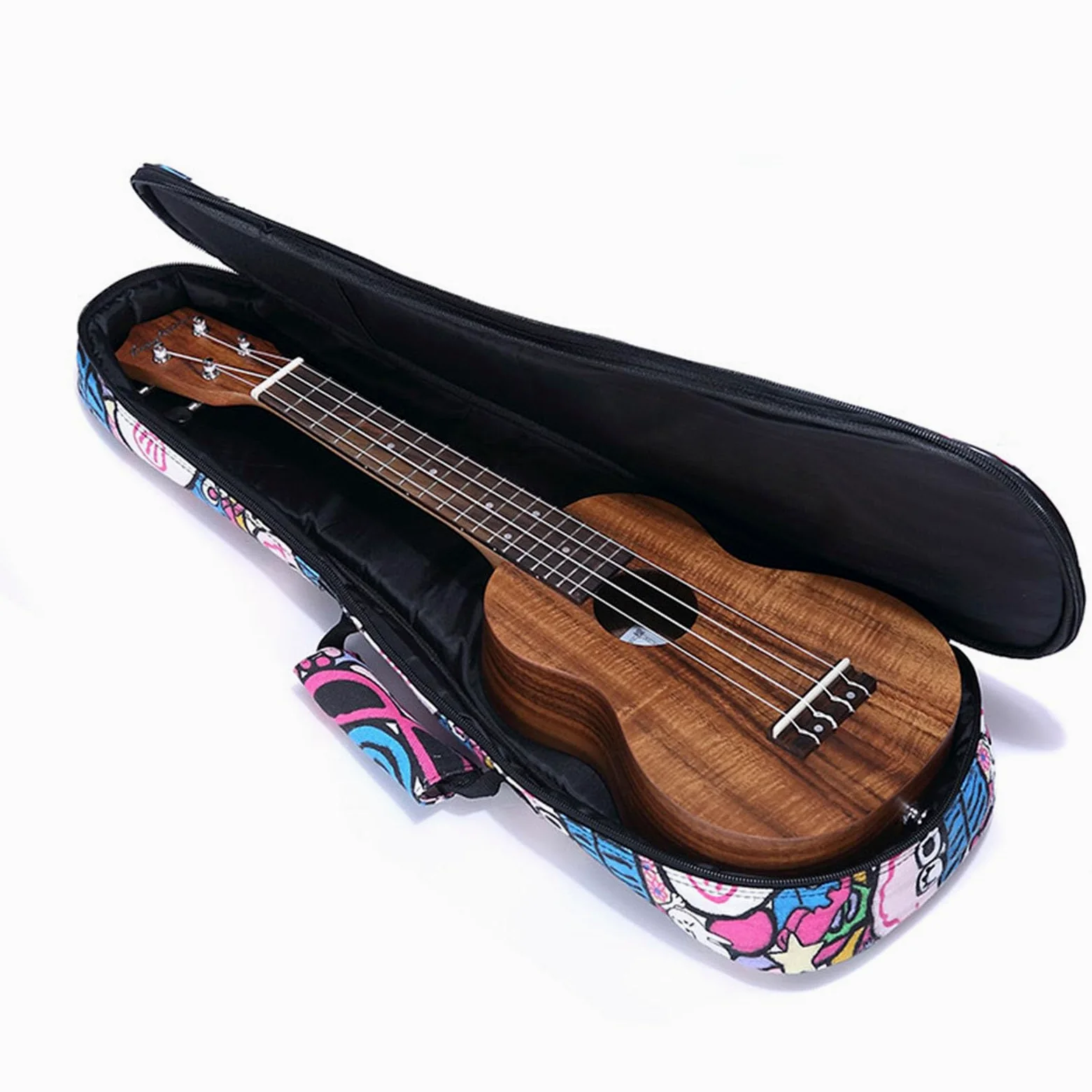 Jeffergarden Custodia per Ukulele Zaino per Ukulele in Tessuto Resistente All'acqua a 4 Corde con Multitasca per Concerti (26 pollici)