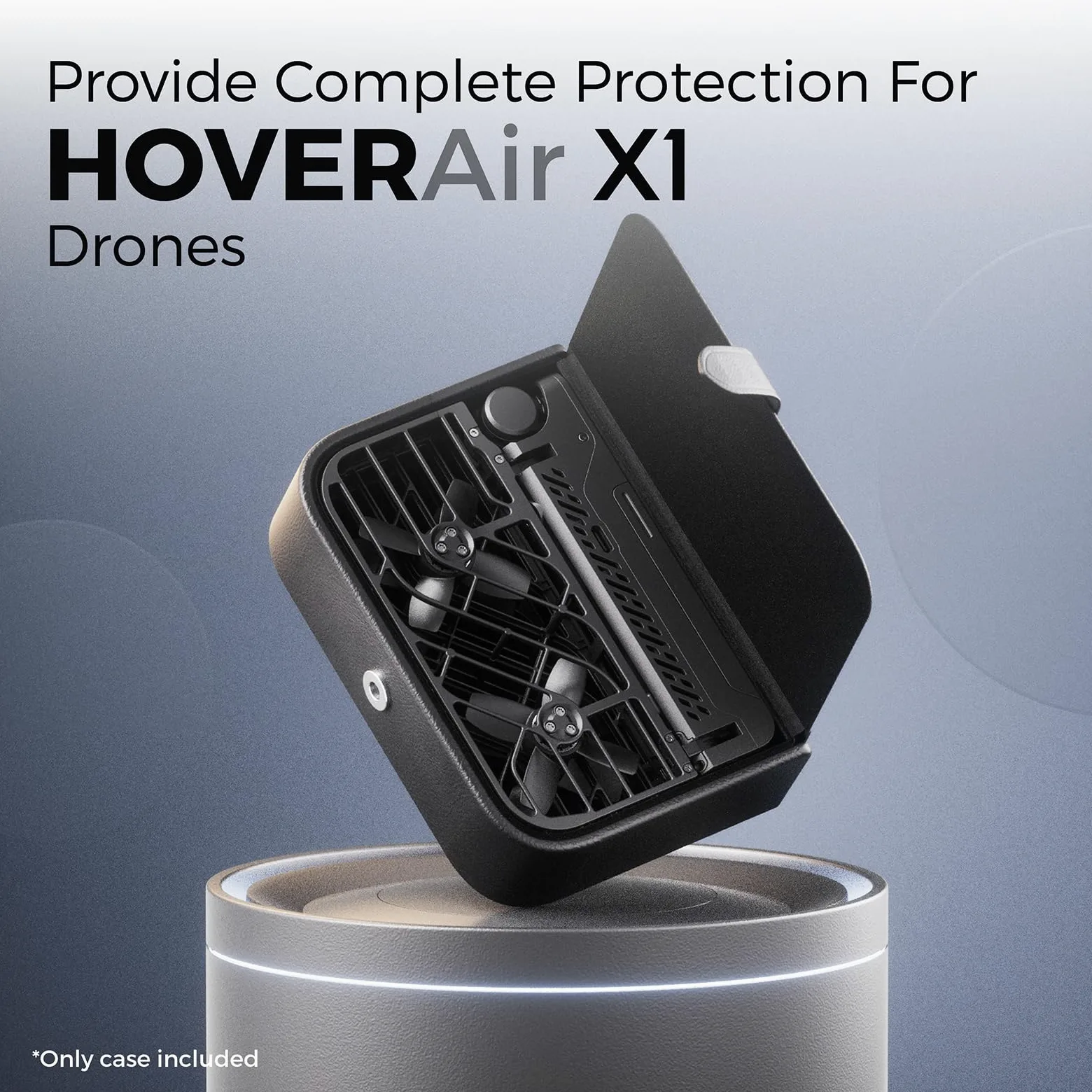 HOVERAir Custodia portatile nera da 105 g X1 Drone, 13,7 cm × 9,7 cm × 4 cm, PU, impermeabile, antipolvere, antishock