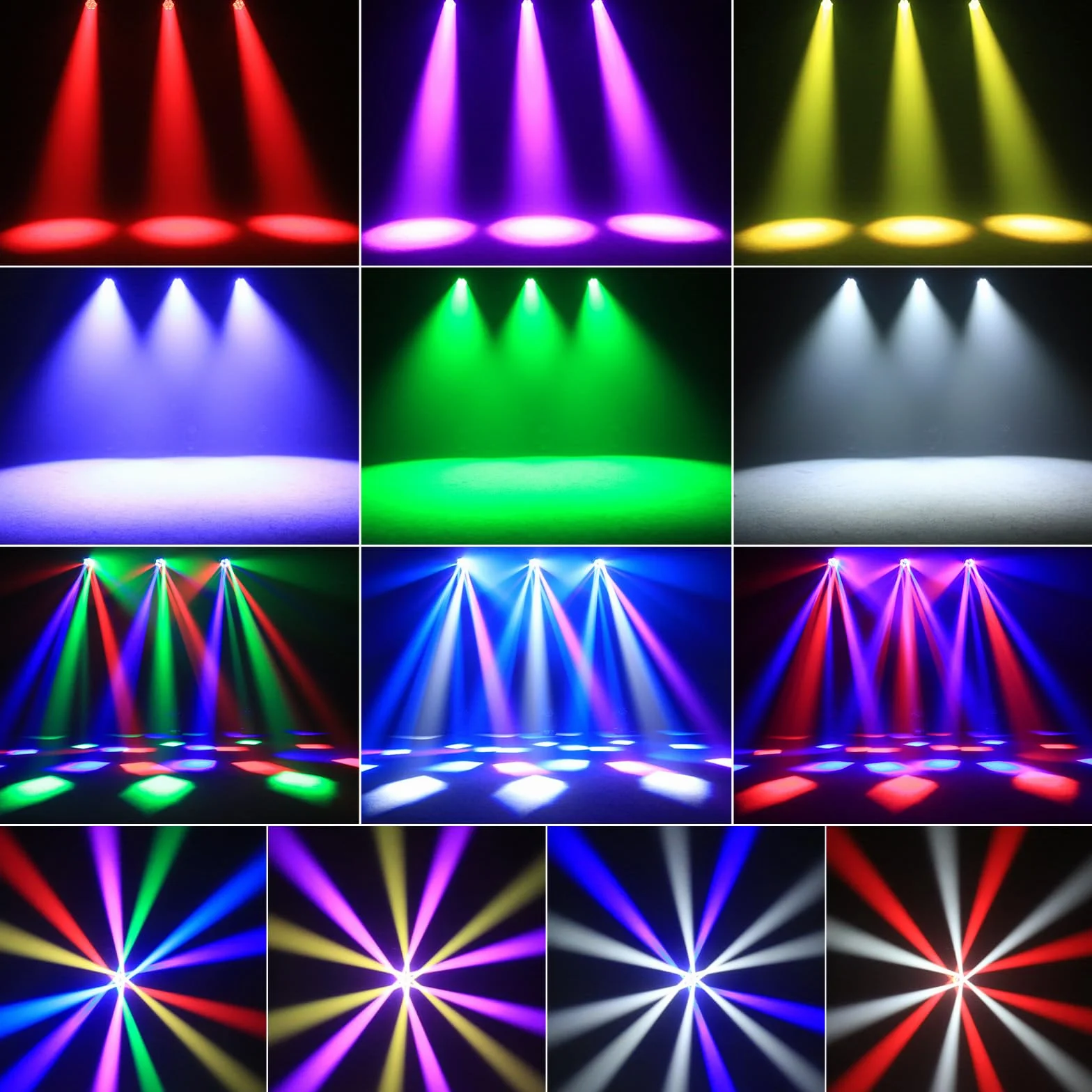 Teste Mobili 7X40W Luci RGBW Beam Funzione Zoom Effetto Luci Discoteca DMX 23CH/35CH/51CH per Natale Feste Concerti Club