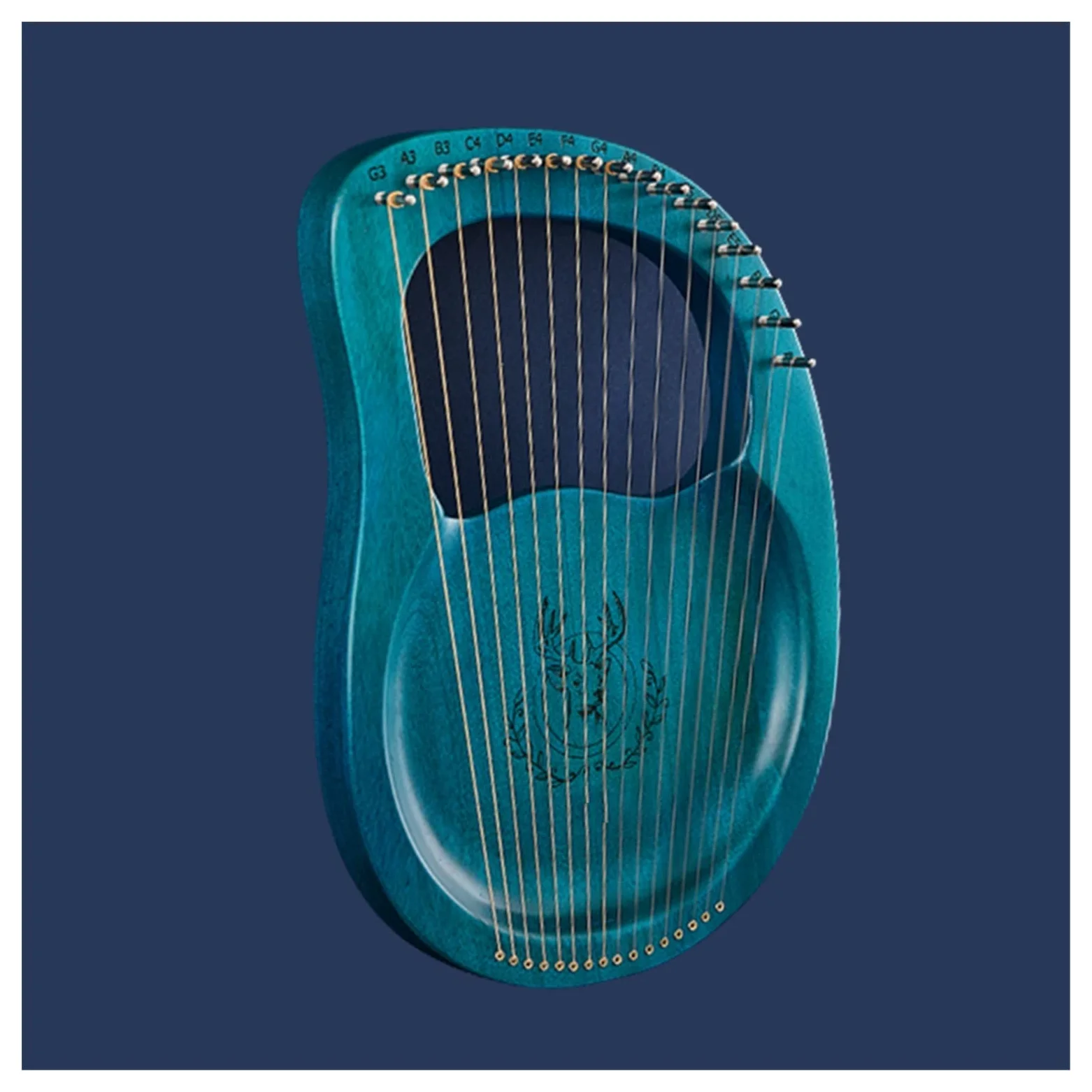 arpa, Arpa lira in mogano a 16 corde Strumenti musicali a lira a 16 corde con strumenti di accordatura Arpa lira