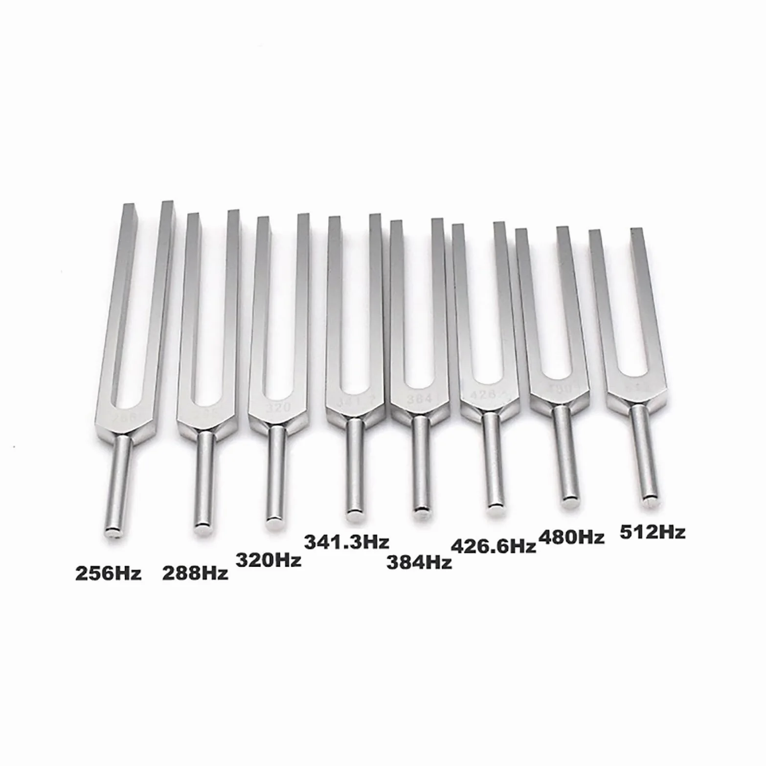 Set di 8 diapason, diapason Chakra Yoga in alluminio con custodie for il trasporto resistenti, ideali for la guarigione del suono della meditazione