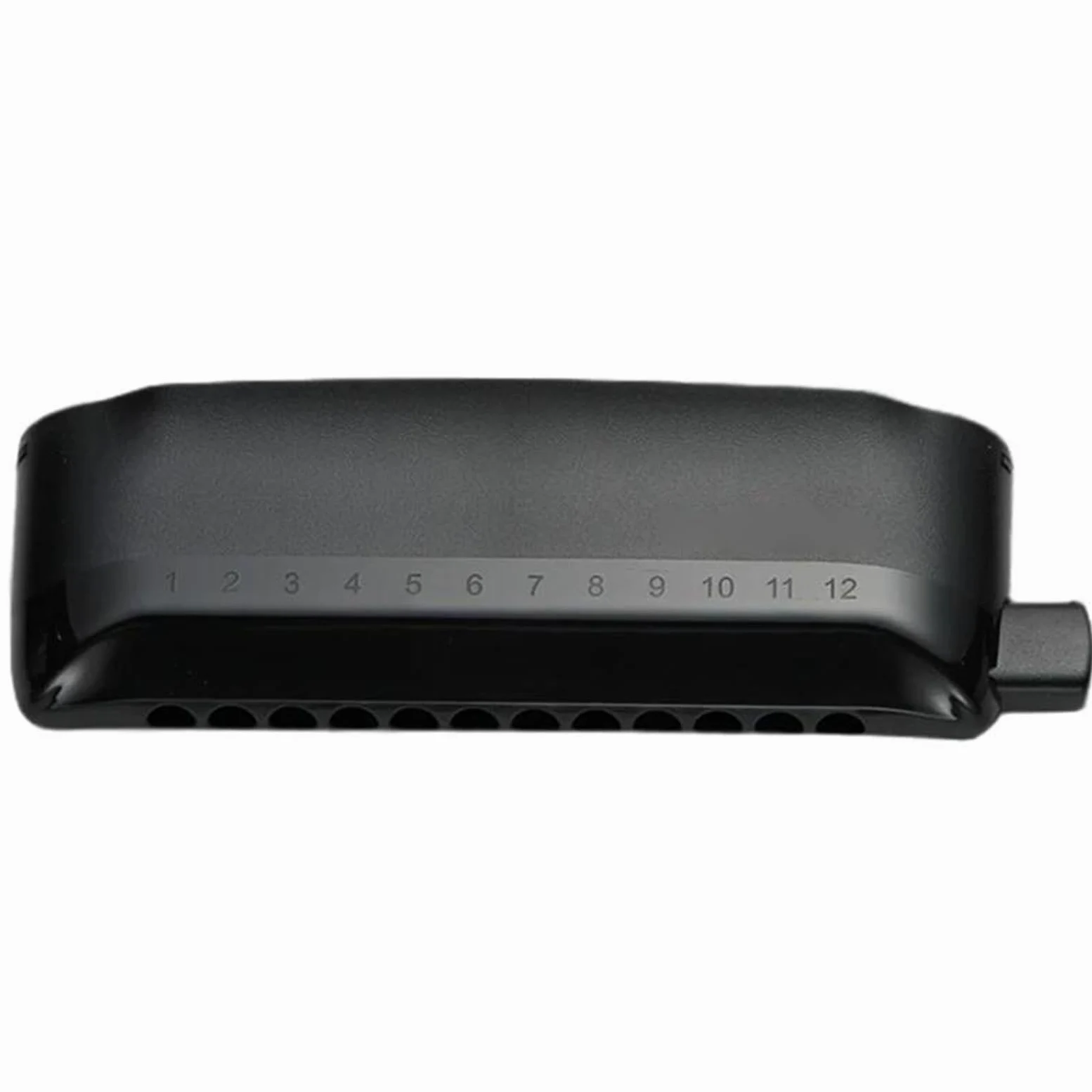 armonica a bocca Armonica Cromatica 12 Fori Arpa ABS Pettine Piastra Di Copertura Organetto A Bocca Ance In Ottone Strumenti Musicali Professionali (Color : Black)