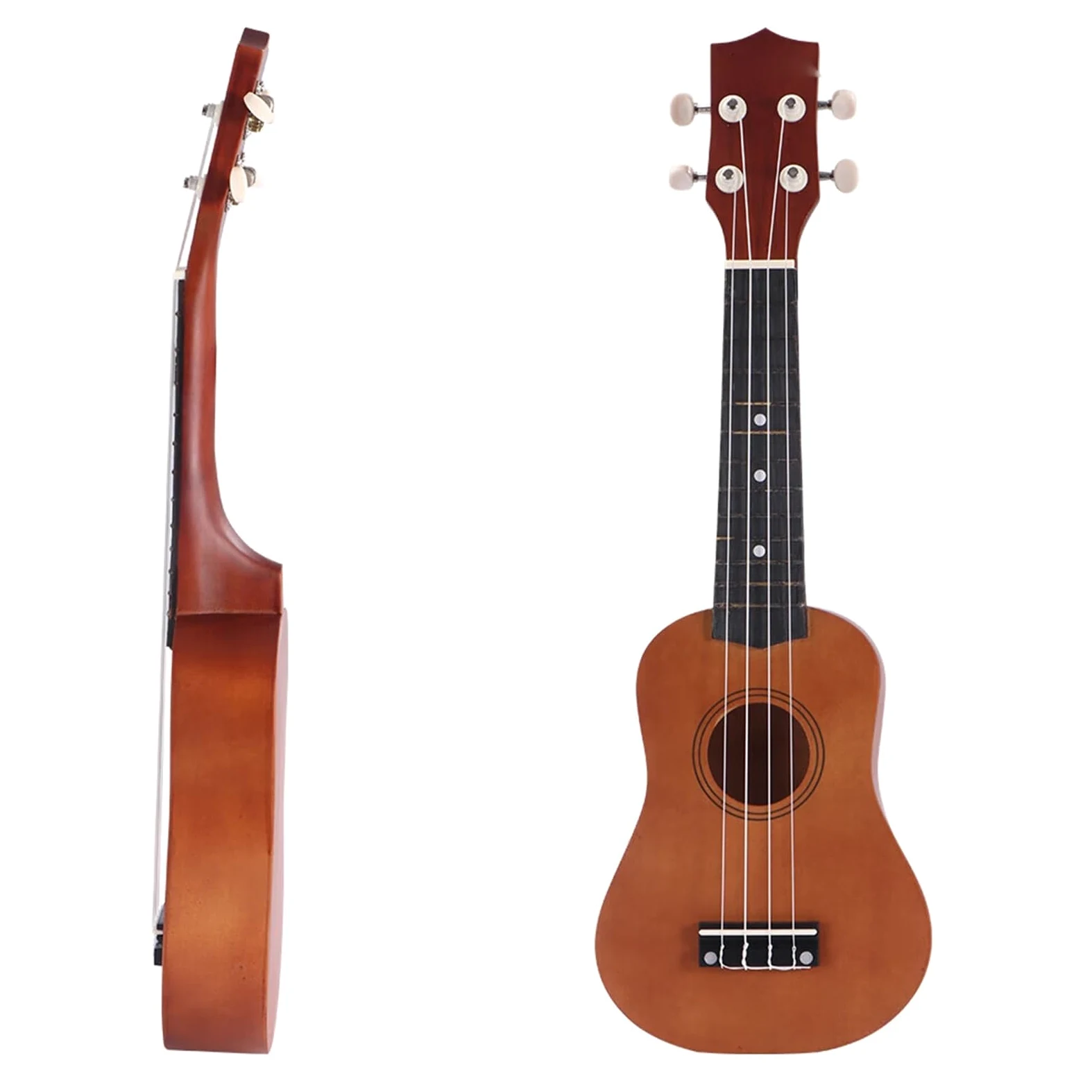Ukulele Per Principianti Ukulele In Legno Massello Per Principianti Adulti E Mini Chitarra Da 21 Pollici Per Studio Autonomo(Black)