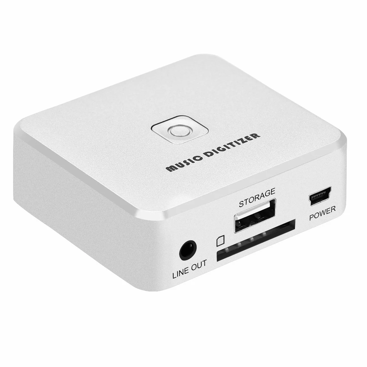 Registratore e convertitore audio, da qualsiasi formato a file MP3, con porte d’ingresso da 3,5 mm e RCA, dotato di telecomando