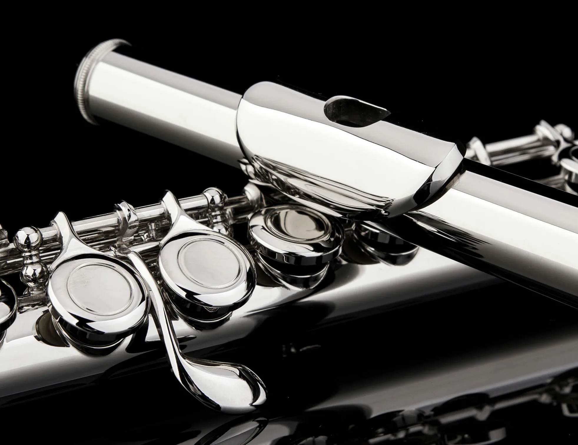 Gloria chiusi fori C flauto con custodia, panno per tuning asta e guida per grasso e guanti, Nickel silver