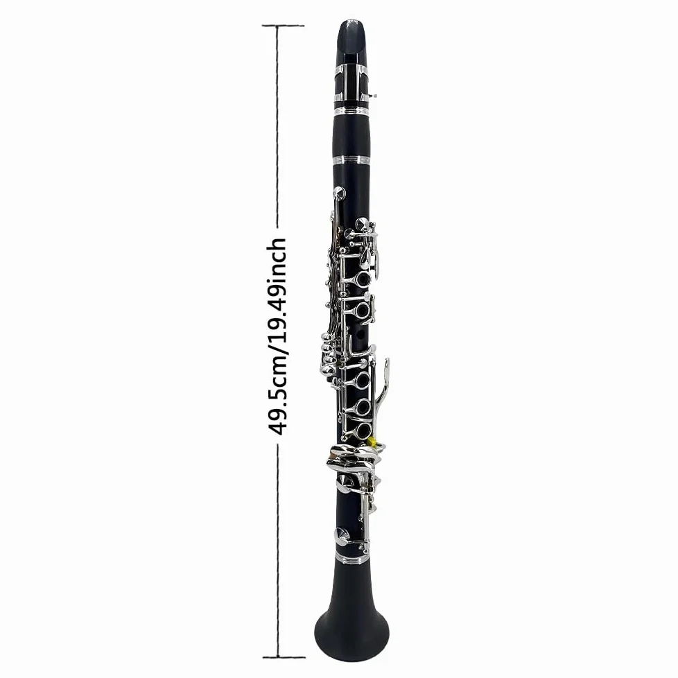 Clarinetto professionale in ebanite con chiave in Mib e flat clarinetto buon suono con custodia (tasto eb)