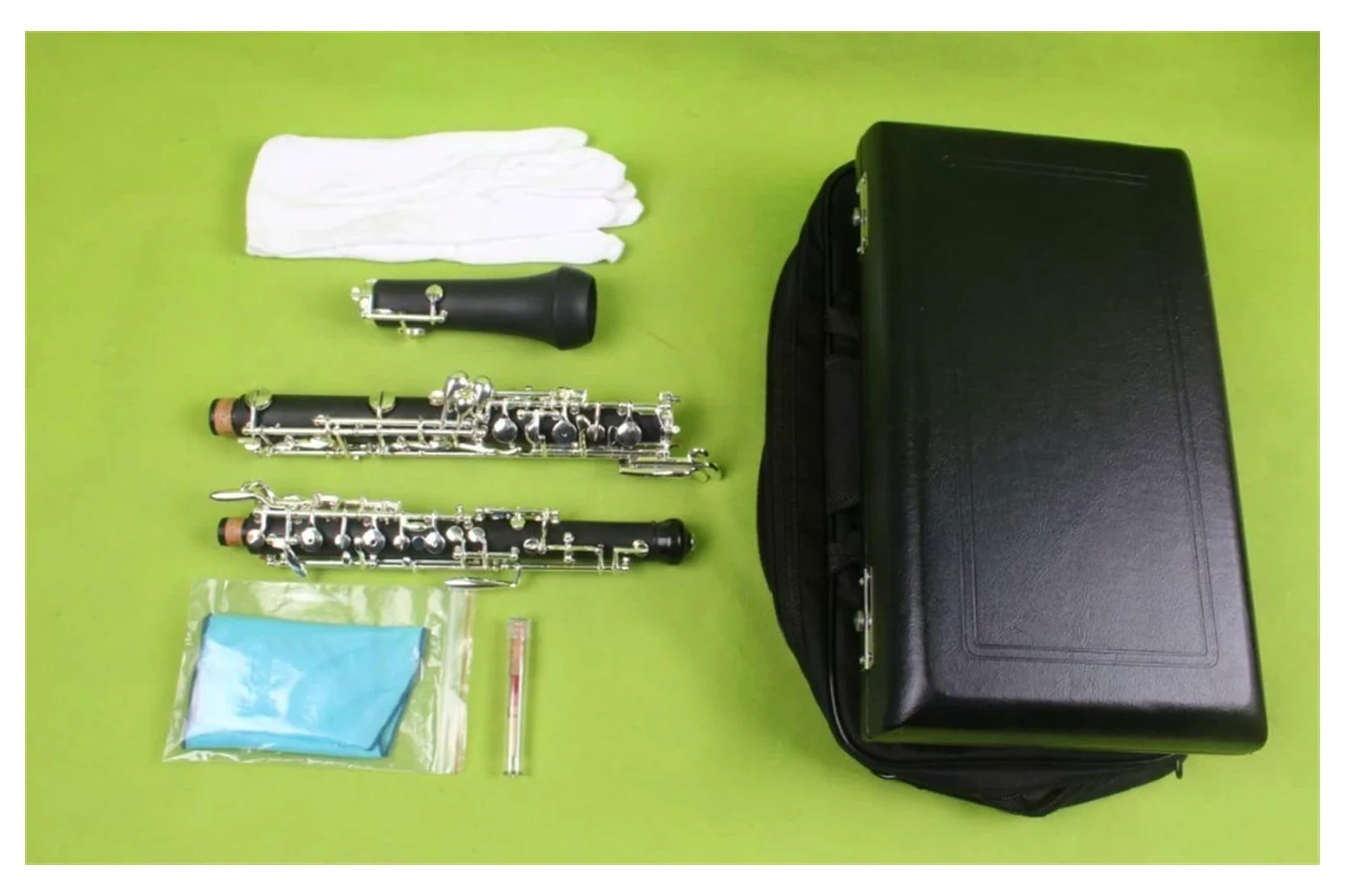 Strumento Oboe Chiave Oboe Professionale C Sinistra F Corpo in ebanite Chiave placcata Argento Custodia Professionale per Oboe Principiante di Oboe