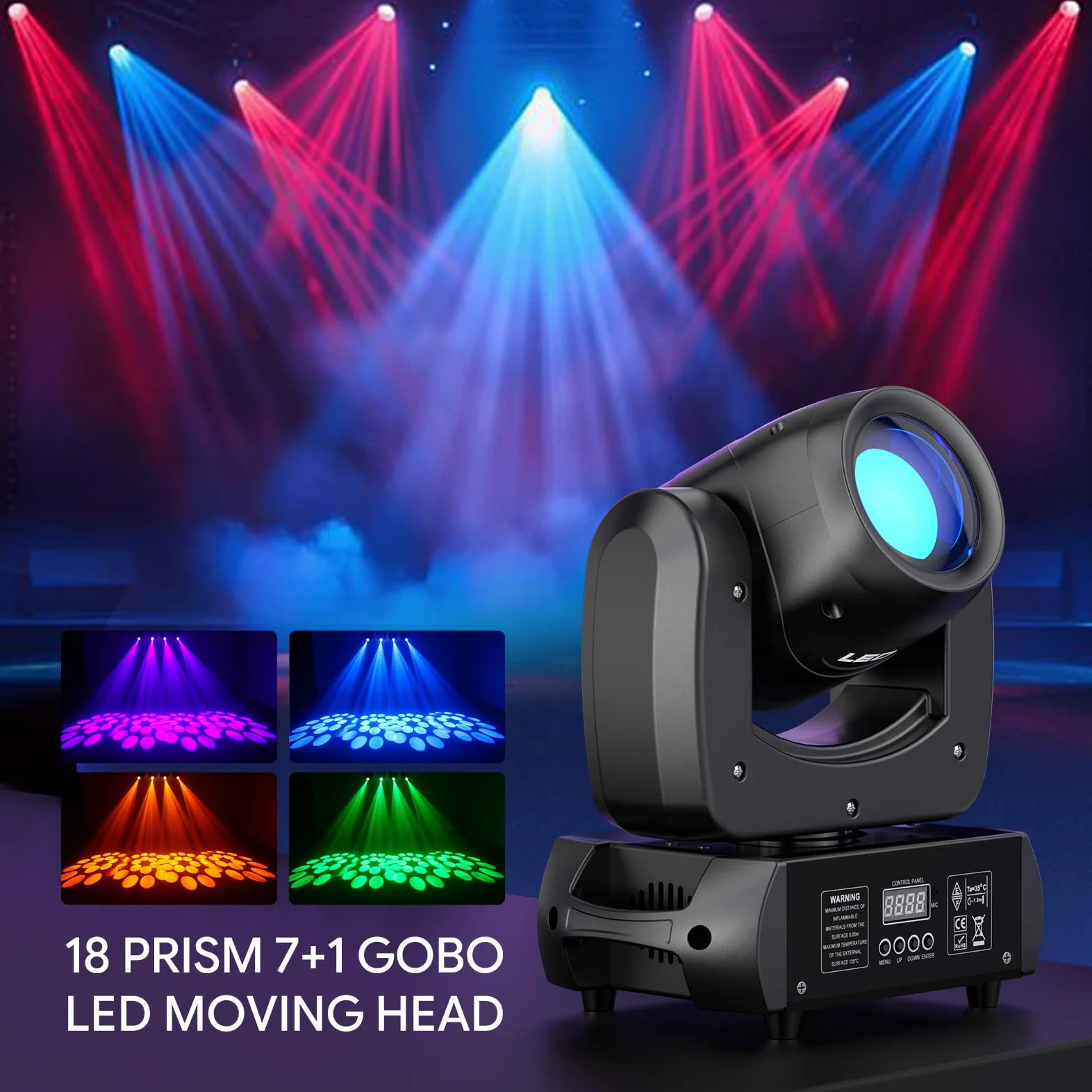 100W Teste Mobili RGBW Luci Discoteca Effetto DMX512 DJ Luci Spot Beam 18 Prisma per Feste di Matrimonio, Chiesa, Live band, Show bar, Discoteca