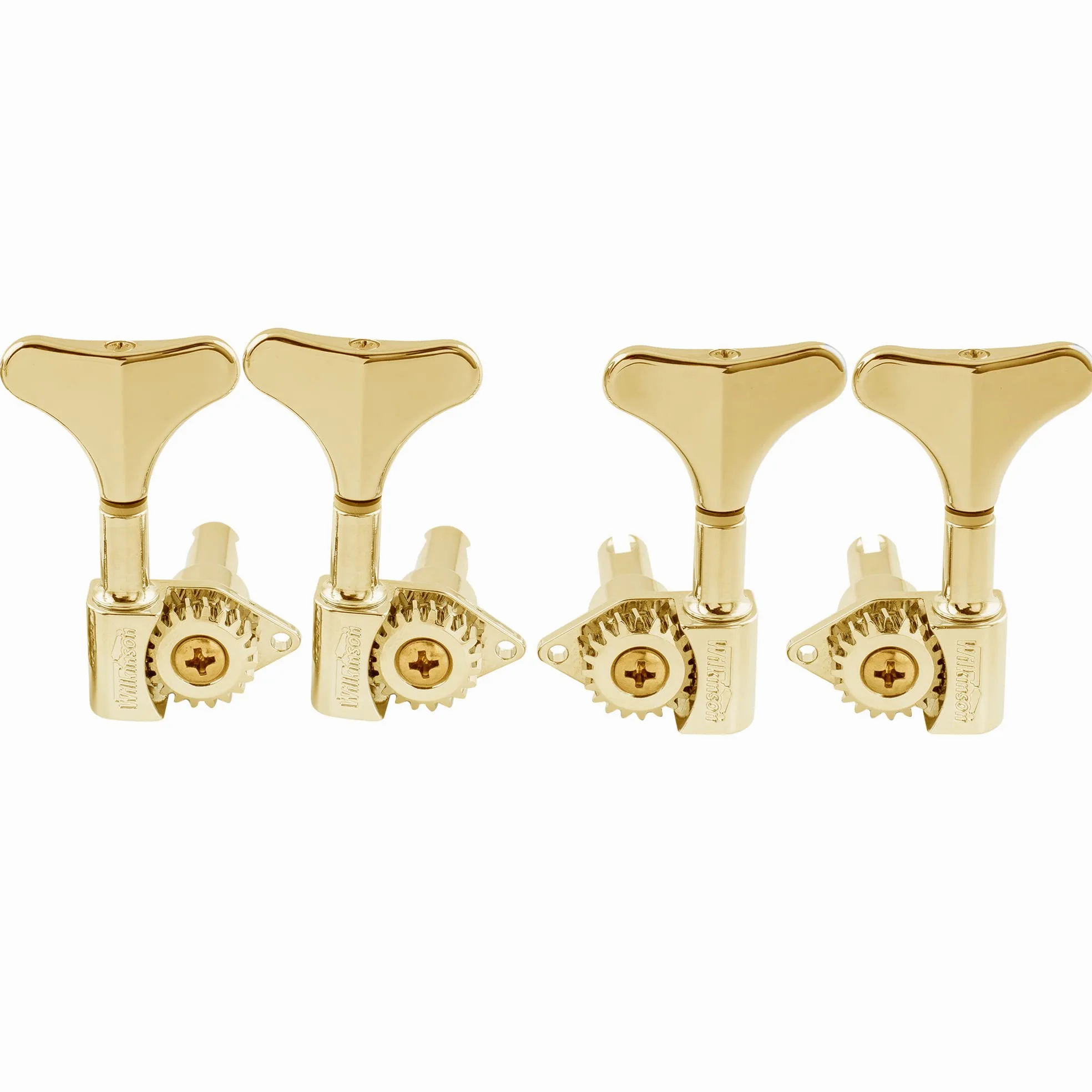 Wilkinson WJB750 L2+R2 Meccaniche Basso Ratio 1:20 Bass Tuners Tuning Pegs per Basso Elettrico 4 Corde Ibanez Style, Dorato