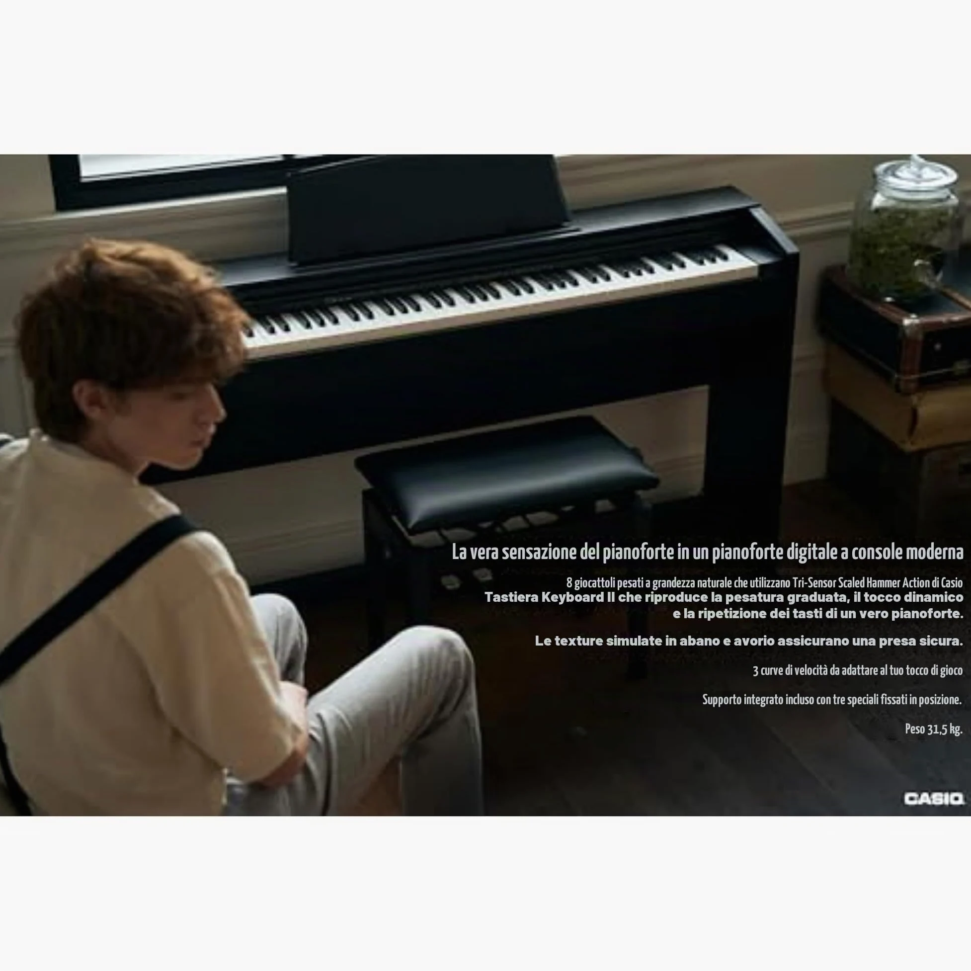 Casio Privia PX770 Pianoforte digitale, Black
