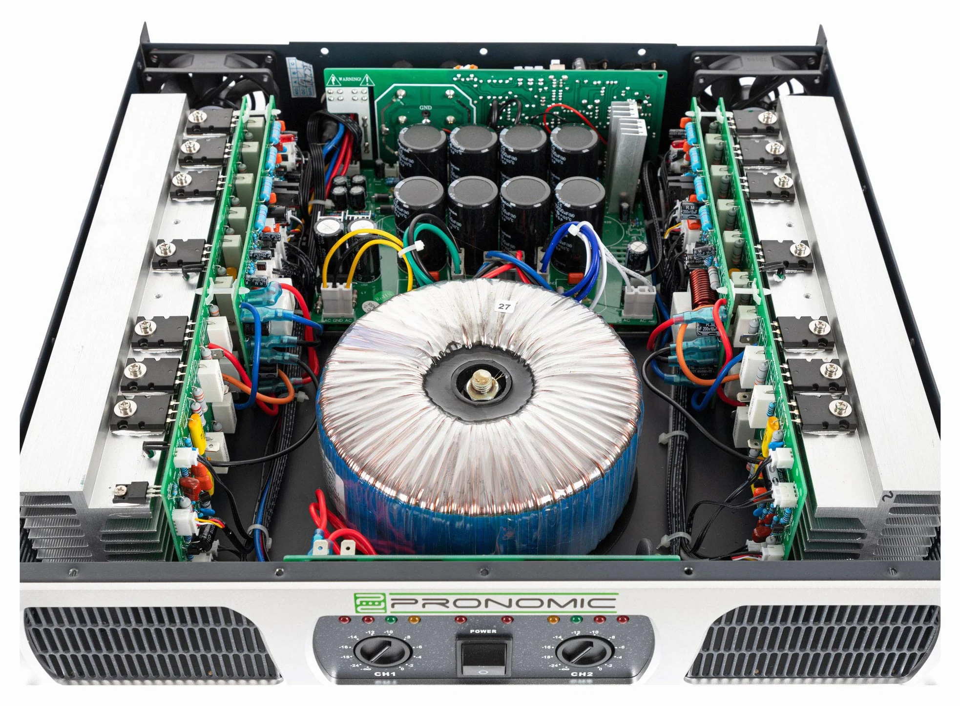 Pronomic TL-400 Finale - Amplificatore Stereo 2x1000W@2O - Ventola a Temperatura - Modalità Parallel, Stereo, Bridge - Circuiti Protezione - Uscita Class AB.