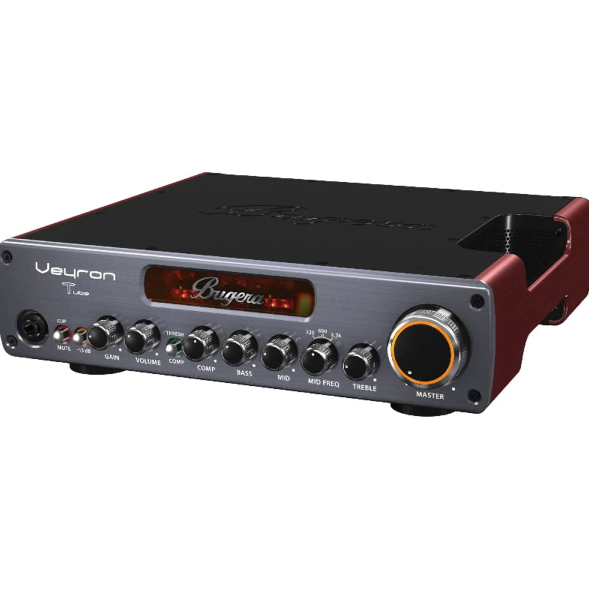 Bugera VEYRON TUBE BV1001T Amplificatore per basso compatto in classe D da 2000 Watt con preamplificatore valvolare, compressore ottico e tecnologia DYNAMIZER