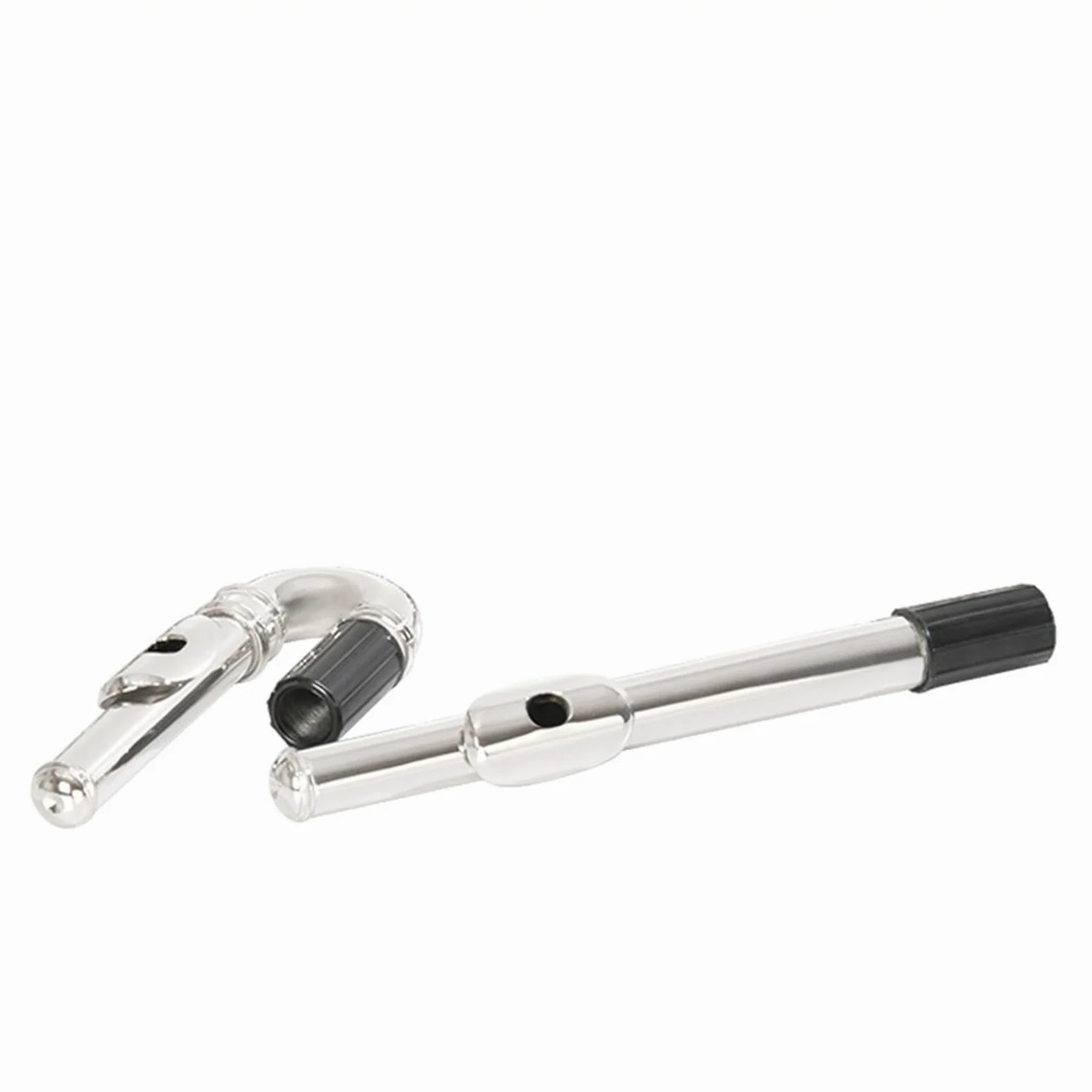 flauto traverso Flauto Curvo Placcato In Argento Flauto A Doppia Testa 16 Fori Tasto E Canzone C Coda Strumento Musicale Placcato In Argento