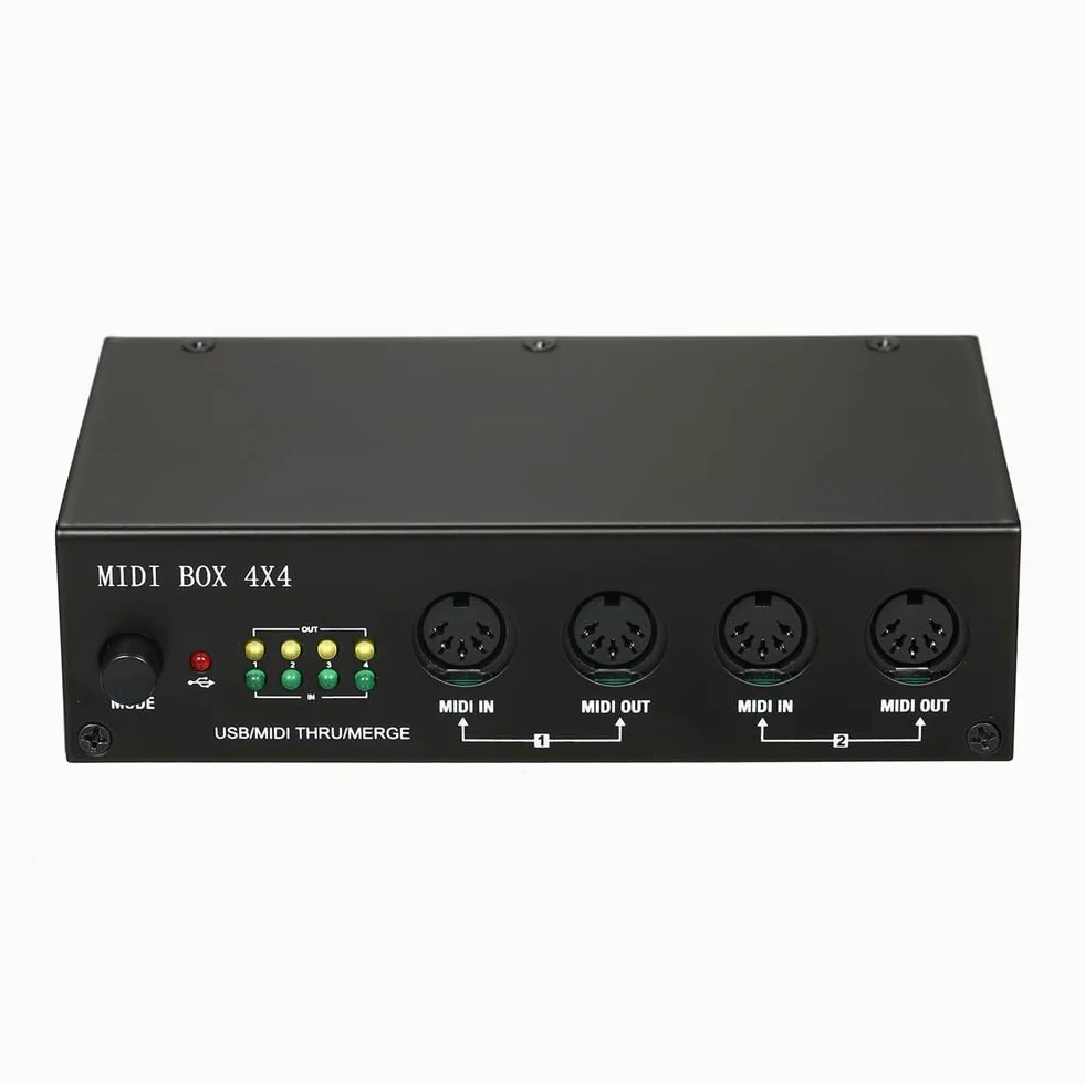 Interfaccia MIDI USB UM4x4 4 Ingressi/4 Uscite 64 Canali MIDI 4i/4o + Merge 2i4o MIDI Box