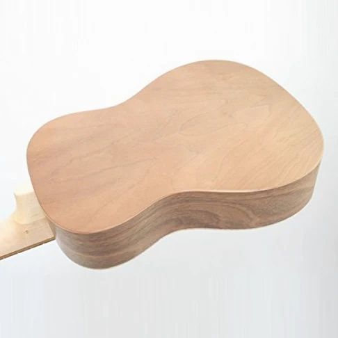 UKULELE BARITONO MADE IN EUROPE TAVOLA ABETE MASSELLO FONDO FASCE NOCE TASTIERA IN PALISSANDRO