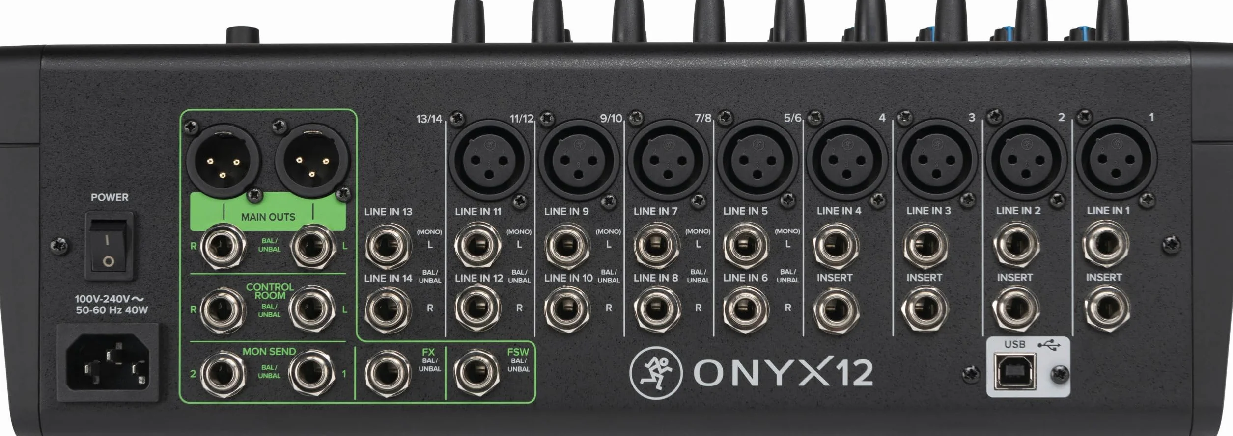 MACKIE Onyx12 12-Canali Analogico con USB Multi-Traccia
