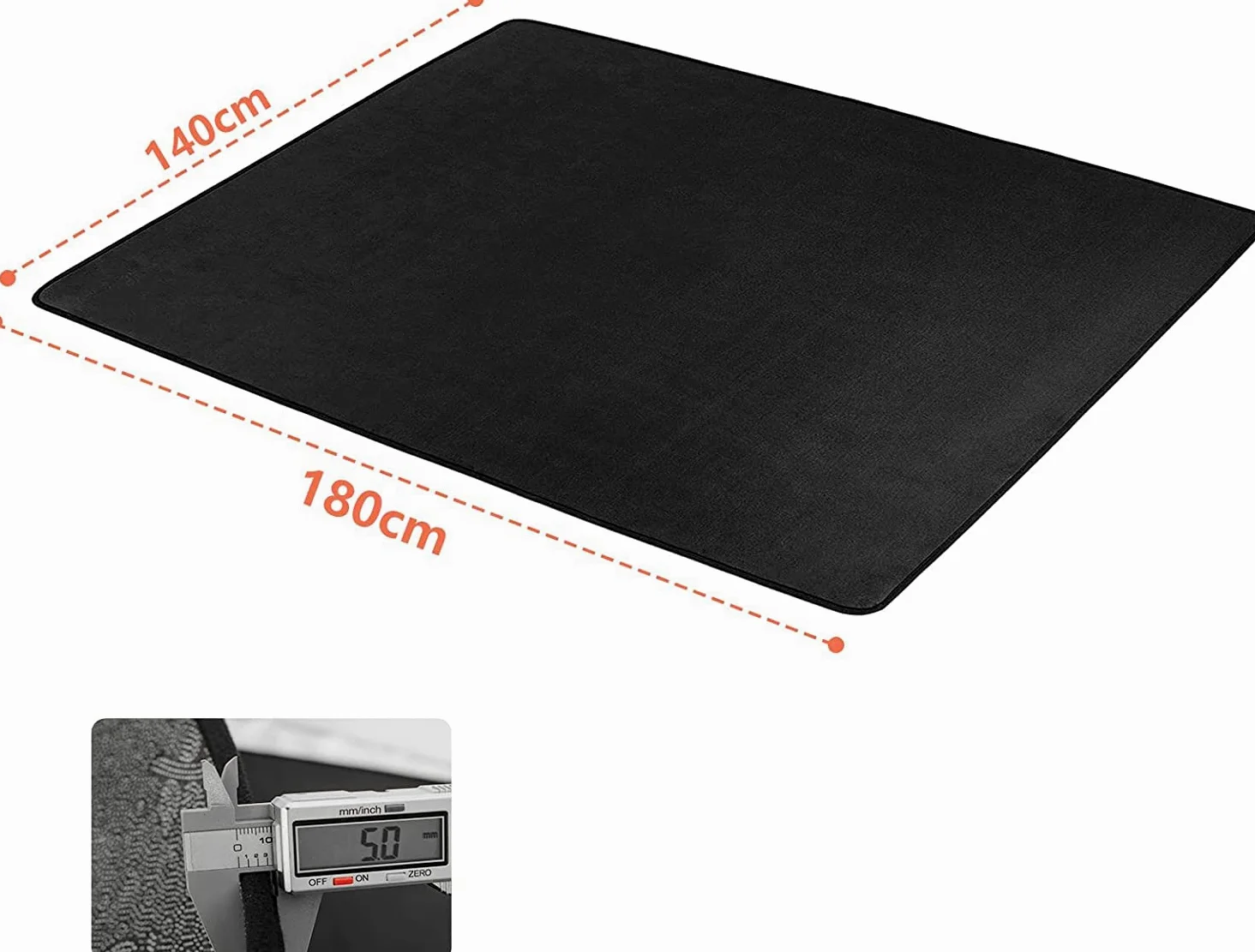 IBVIVIC Tappetino per batteria antiscivolo, tappetino per tamburo insonorizzato, tappetino professionale jazz, per grande cassa chiara e altri strumenti musicali 140 x 180 cm (nero)