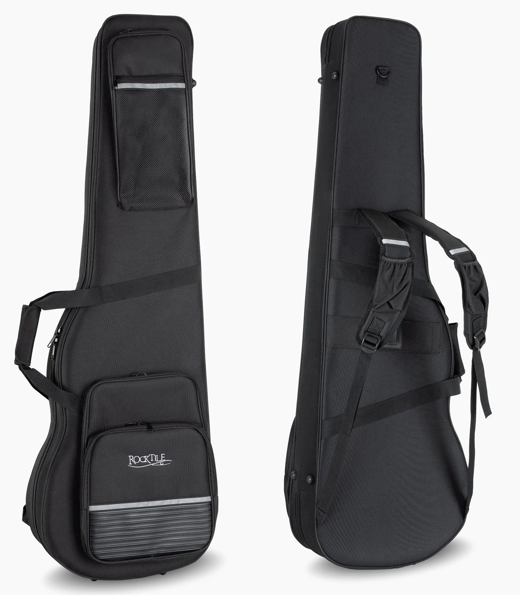 Rocktile Fatboy II E-Bass Sunburst Set incl. Custodia Leggera, Basso | Rocktile E-Bass in stile Jazz, 2 pickup Single Coil, 2 controlli volume/1 tono, Corpo: Tiglio, Tastiera: palissandro, Peso: 4