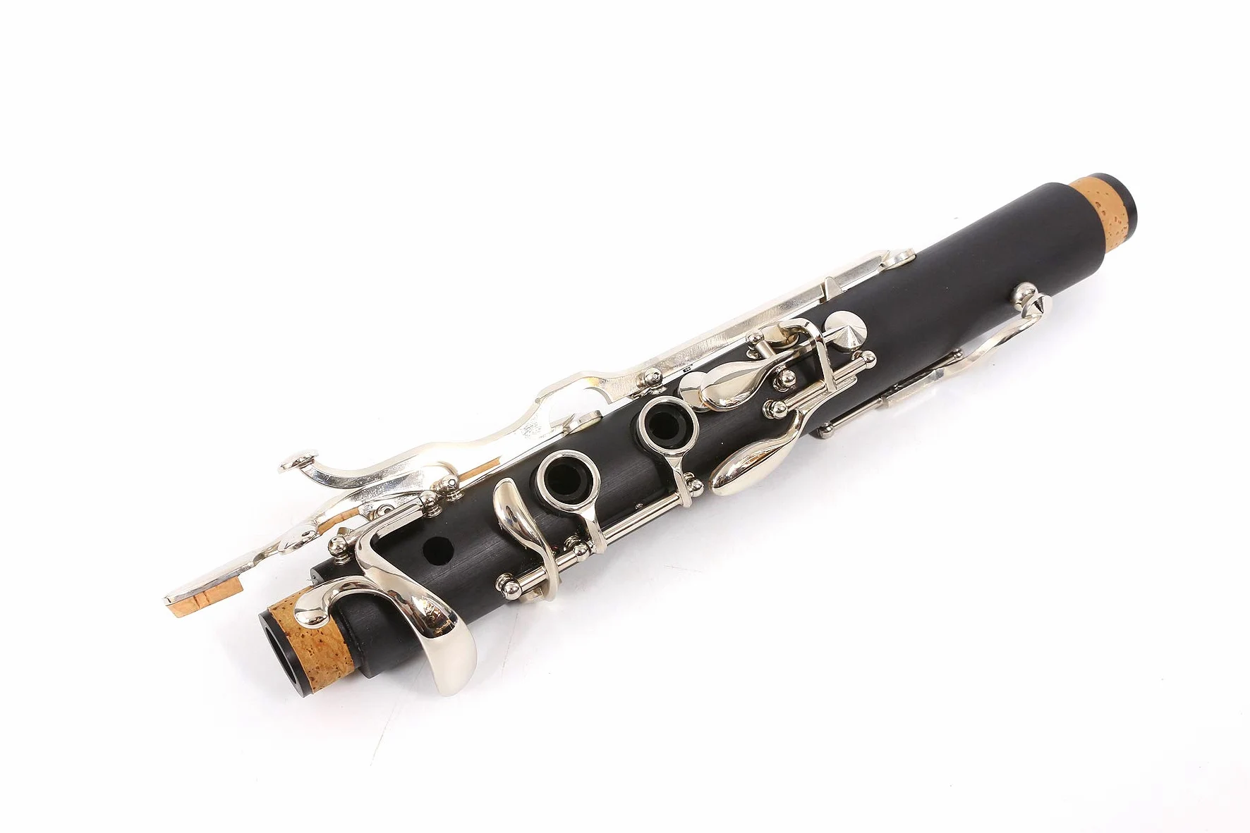 Yinfente Clarinetto professionale in legno di ebanite con chiave sol, piatto, 2 barili, con custodia, accessori per ance (tasto G)