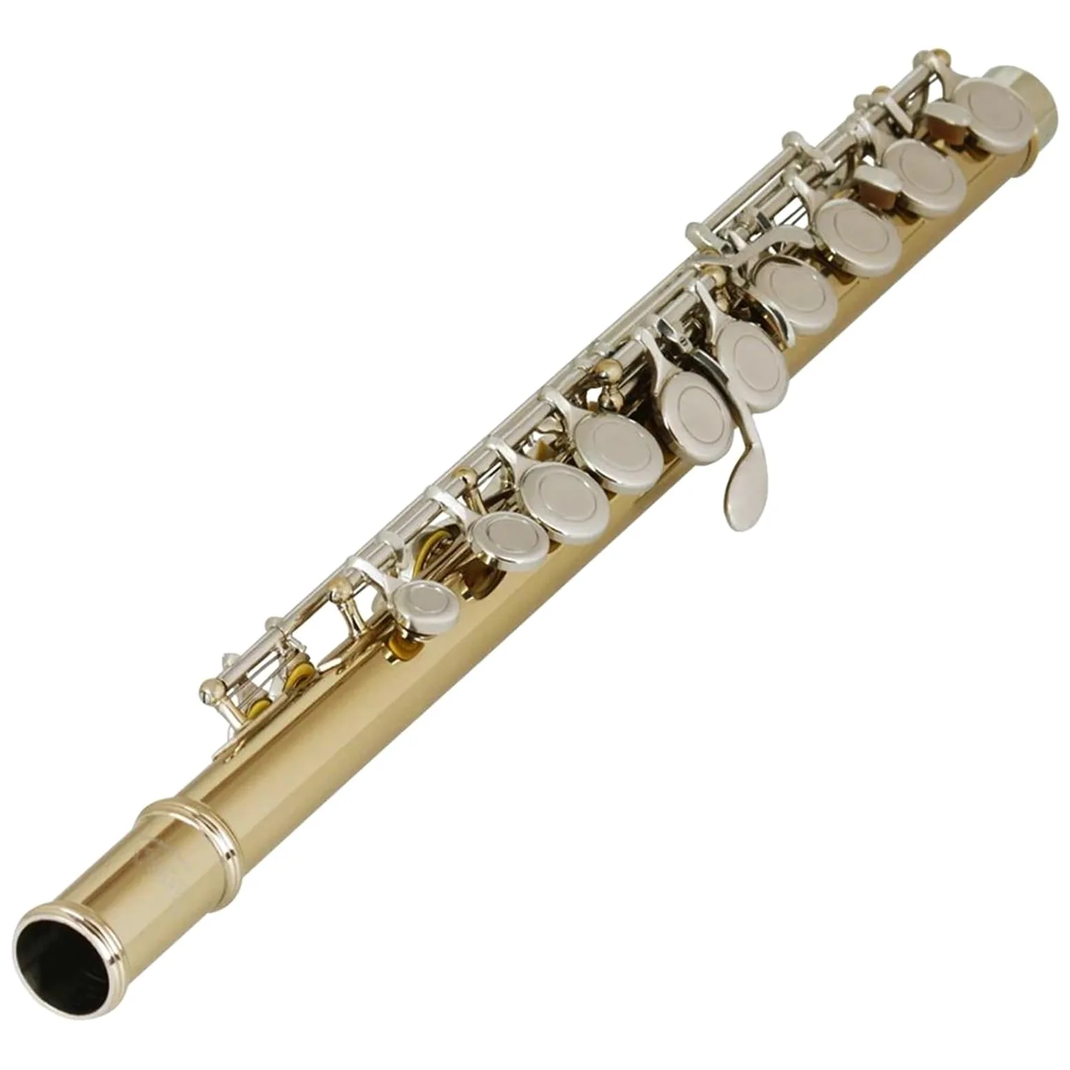 Flauto Traverso Da Concerto Con 16 Fori Chiusi/aperti Chiave In Do In Cupronichel Chiave In Argento Dorato Con Chiave In Mi Accessori