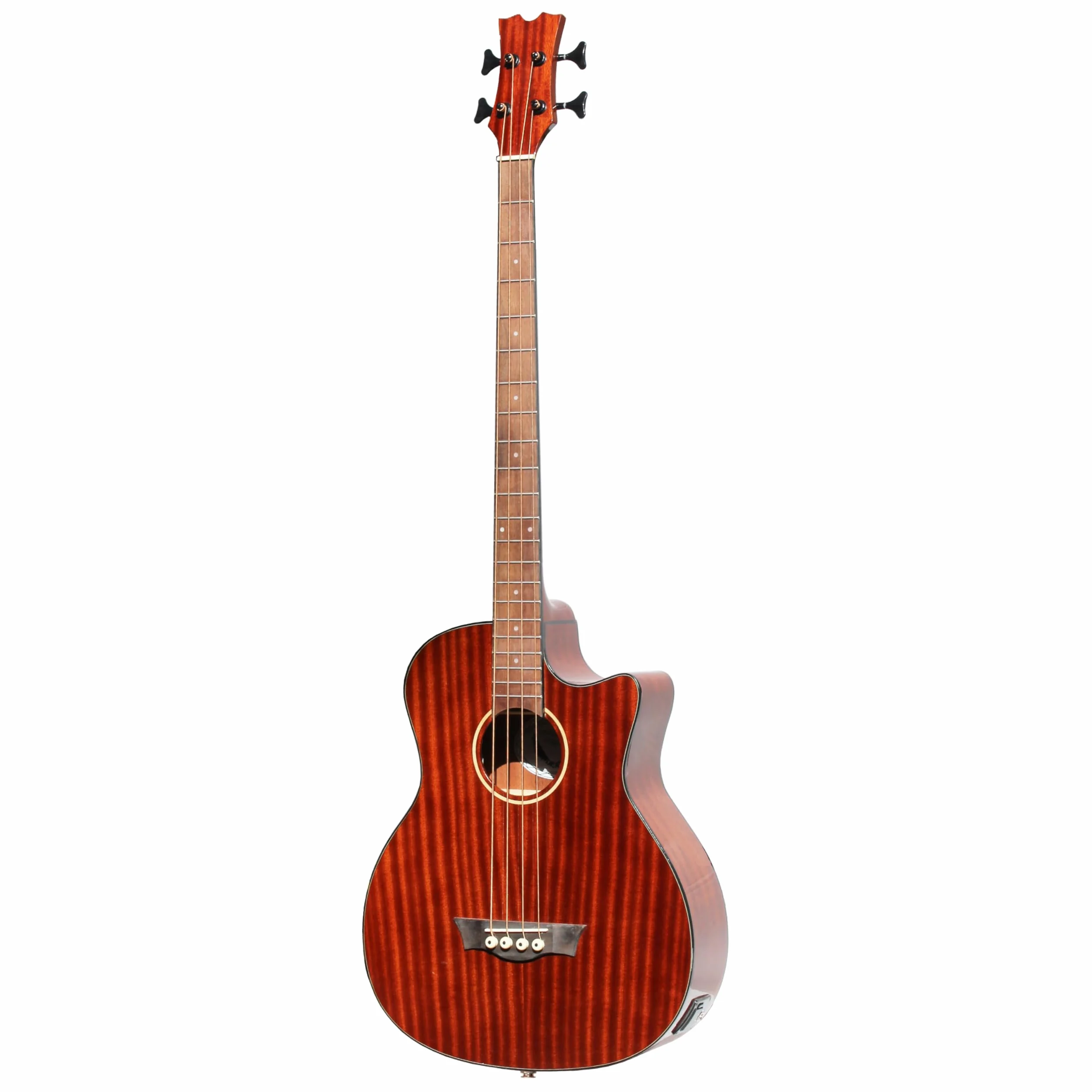 Batking Basso elettrico acustico, 41 '' Cutaway elettrico basso acustico 4 corde (marrone)