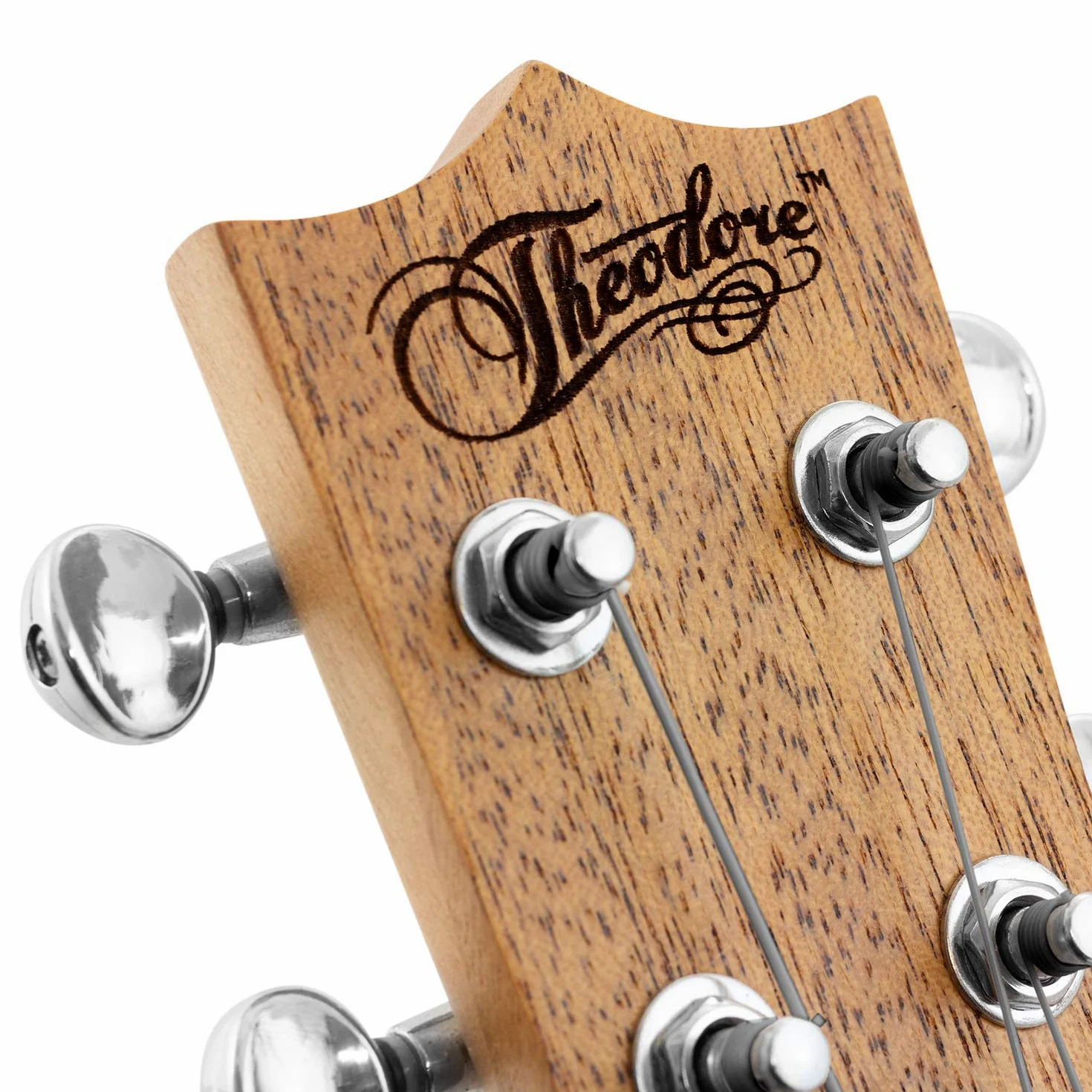 Theodore ukulele concerto mogano 58,4 cm kit completo | Include custodia, tracolla, accordatore clip, 3 plettri in feltro e corde di ricambio per ukulele.