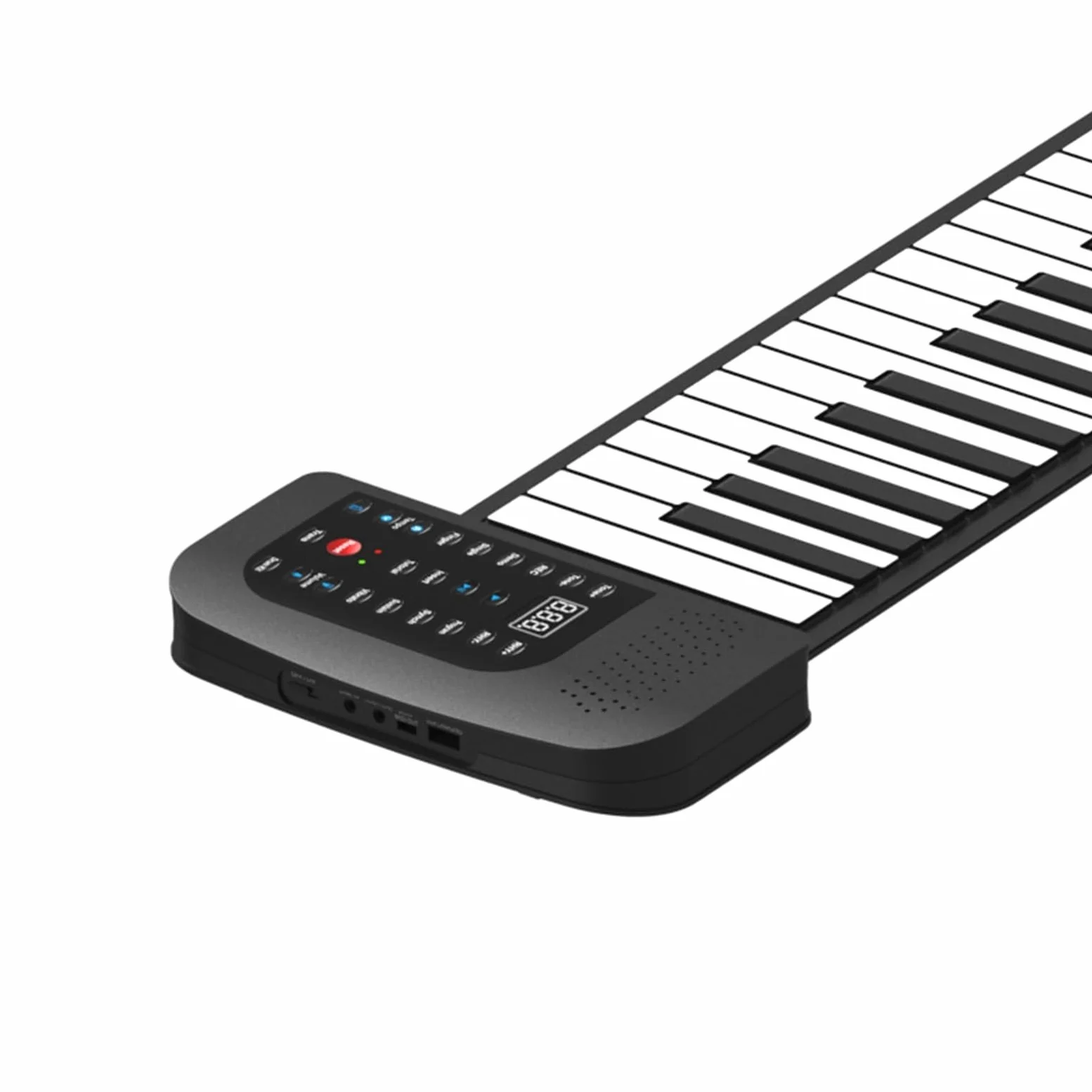 Tastiera Digitale Per Principianti Tastiera Elettronica Pieghevole Per Principianti MIDI In Silicone Spesso Con Pannello Inglese 88 Tasti Arrotolata A Mano(Converter 2)