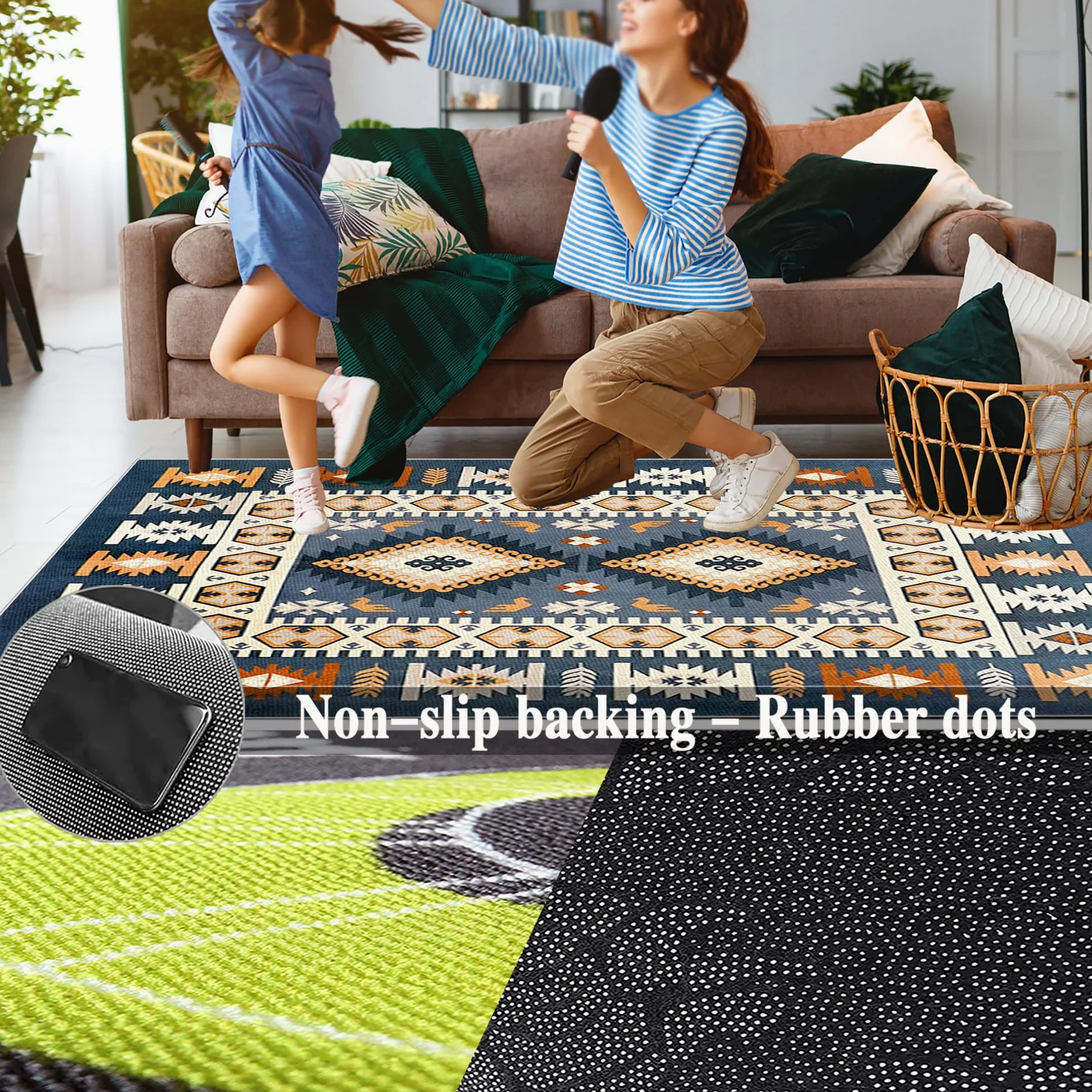Tappeto Batteria Tappeto per Batteria Tappetino Insonorizzato Antiscivolo Batteria Elettronica Tappeto Drum Tappeto Professionale per Batteria e Strumenti a Percussione Drum Carpet 230 x 180 cm