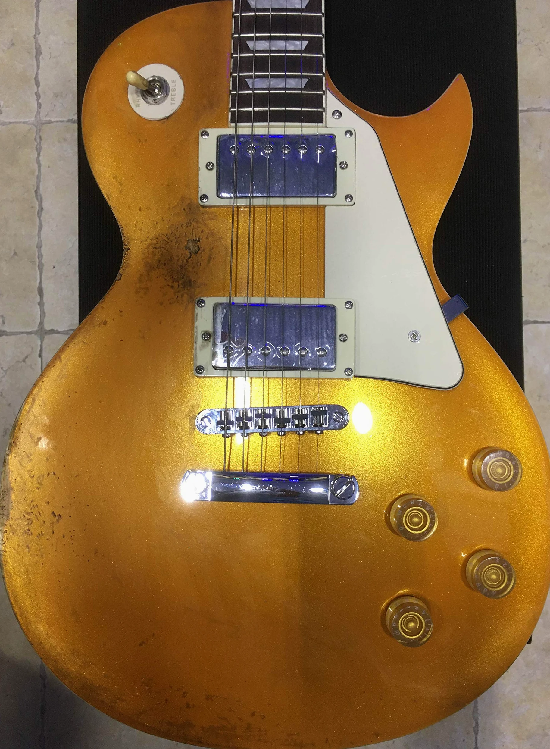 Chitarra elettrica stile Les Paul goldtop Dimavery LP-800 - versione RELIC - VALUTO SCAMBI/PERMUTA, POSSIBILITA' DI RESO