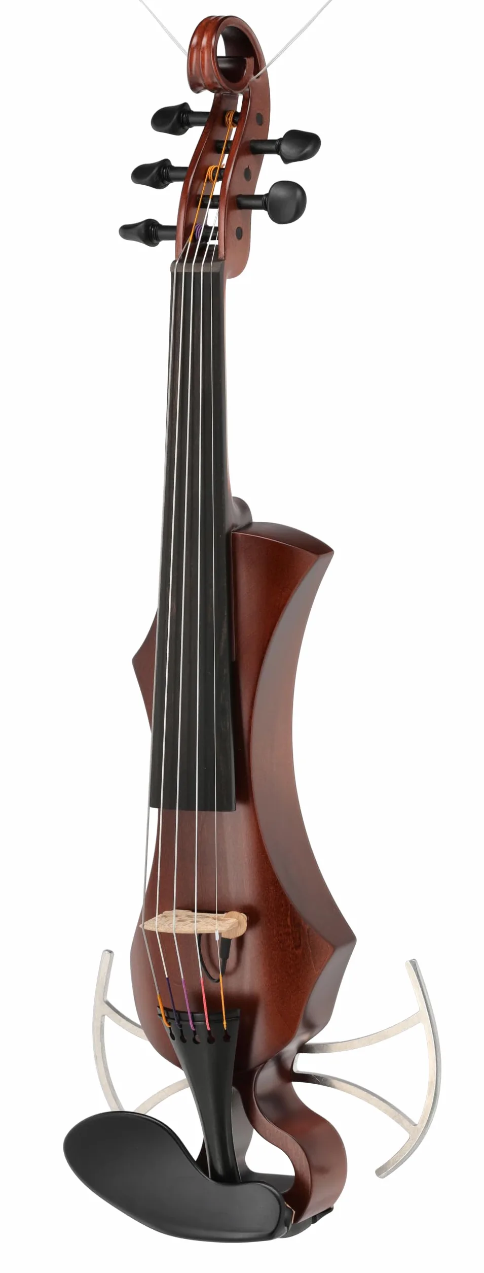 Violino elettrico GEWA, violino elettronico, Novita 3.0 rosso-marrone con adattatore per poggiaspalla, 5 corde