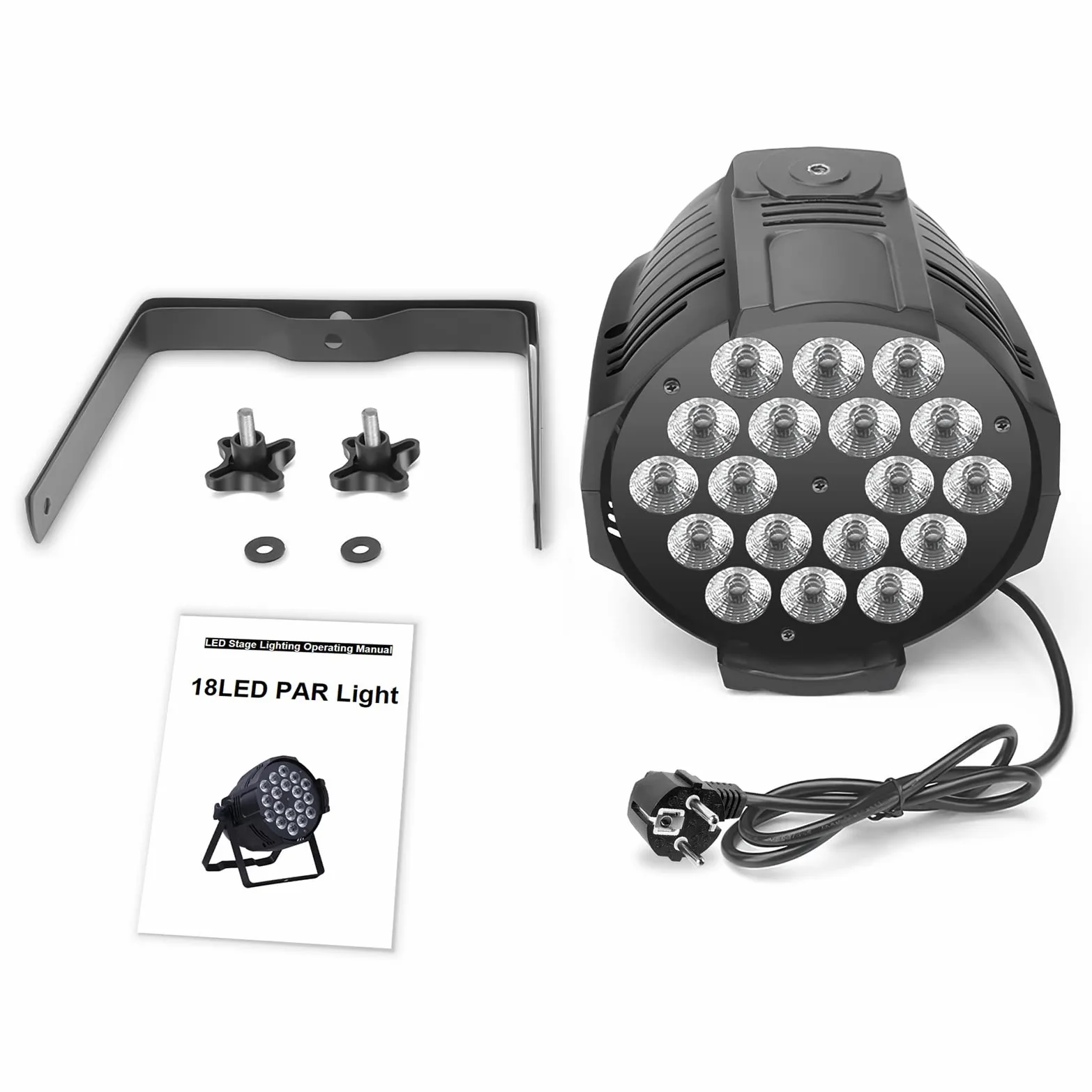 U`King 2PCS Faro Par 18 x 15W LED Luce da Palcoscenico 4 in 1 RGBW Par LED per Illuminazione Palcoscenico con DMX512 e 8 Canali per Feste, Discoteca, Matrimonio, Natale