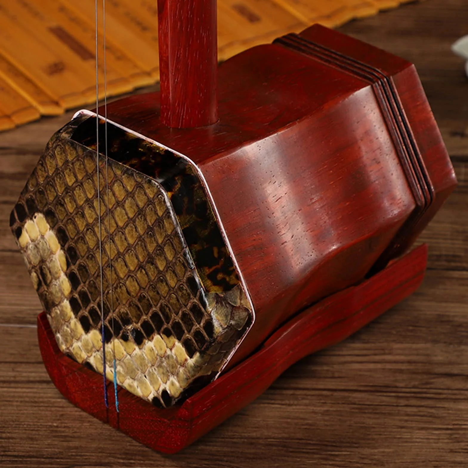 Cinese A 2 Corde Violino, Erhu, Fusto in legno marrone Erhu con custodia for pianoforte e arco 2 strumenti a corda