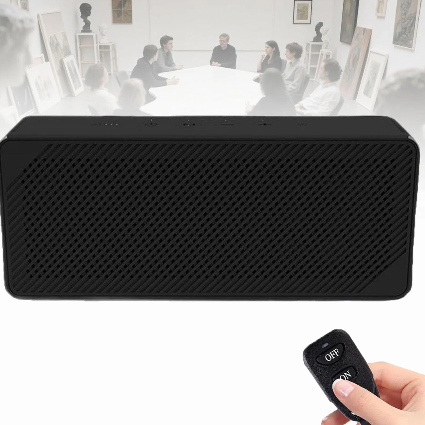 Jammer microfono ad attivazione vocale portatile, dispositivo anti-registrazione a ultrasuoni, scudo di interferenza a 270° per riunioni sicure e uso in ufficio
