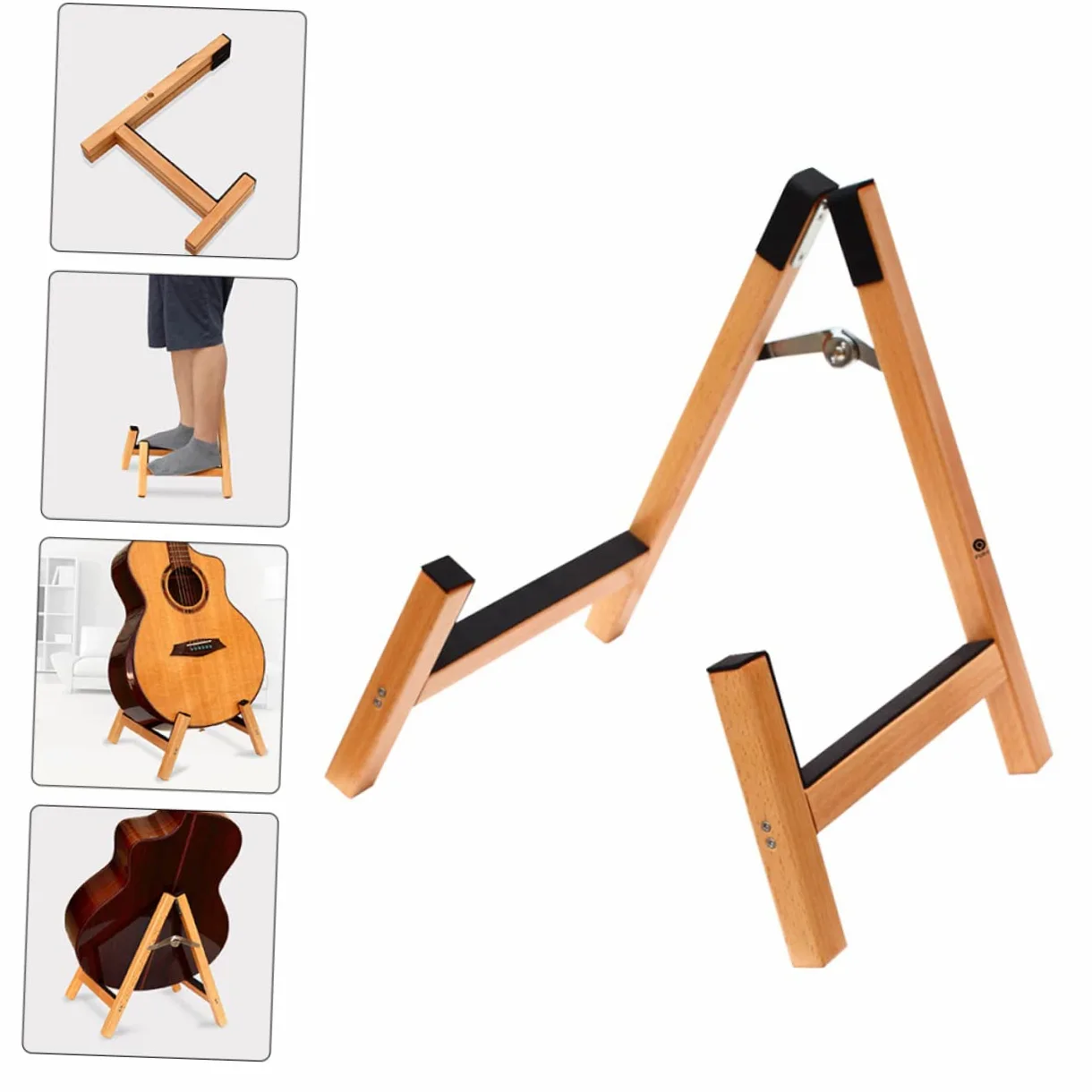 Chitarra Regolabile Legno Struttura Stabile per Chitarra Elettrica e Violino Design Pratico e Compatto per Musicisti e Negozi Strumenti
