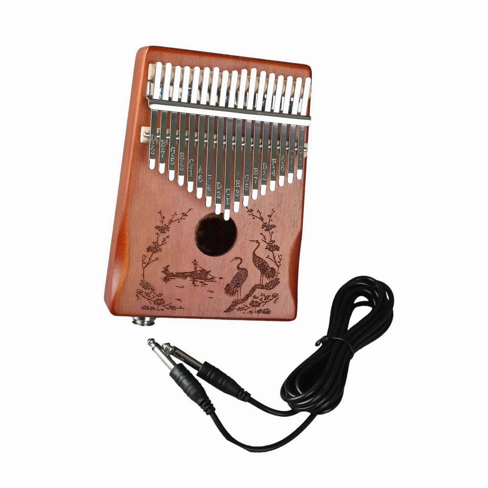 Set Di Strumenti Musicali Kalimba Accordatura Manuale Elettrica A 21 Toni Kalimba A 17 Tasti Con Connessione Audio(17key)