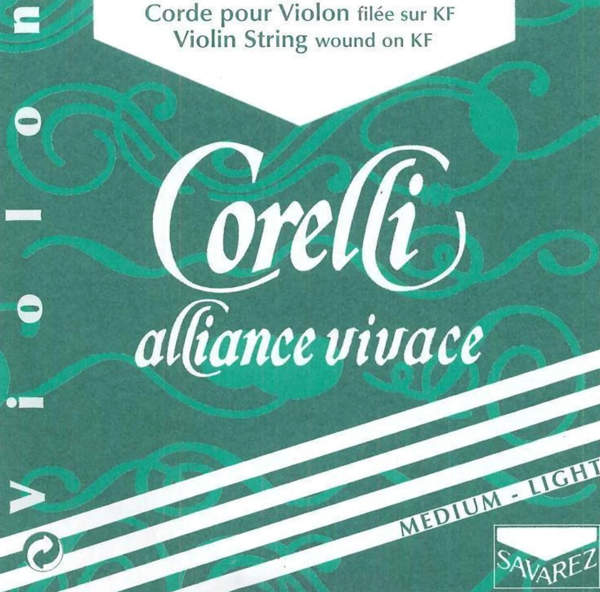 Corelli Corde per Violino Alliance D Sintetico/Rivest. Argento Light 803Ml