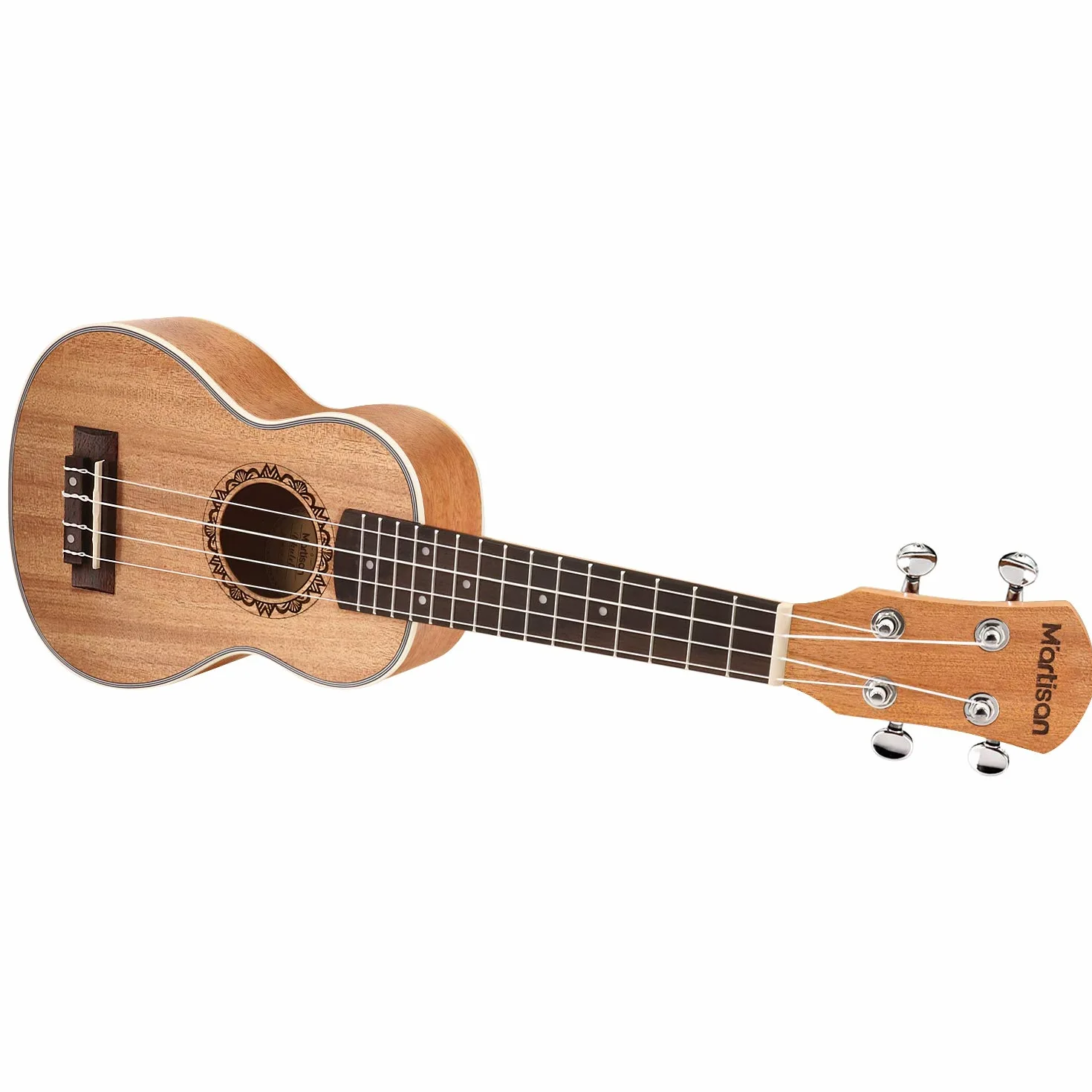 MARTISAN Ukulele Soprano con corde Aquila originali in nylon, Ukulele da 21 pollici per Principianti con Borsa, Accordatore, Corde Aggiuntive, Cinturino, Plettri
