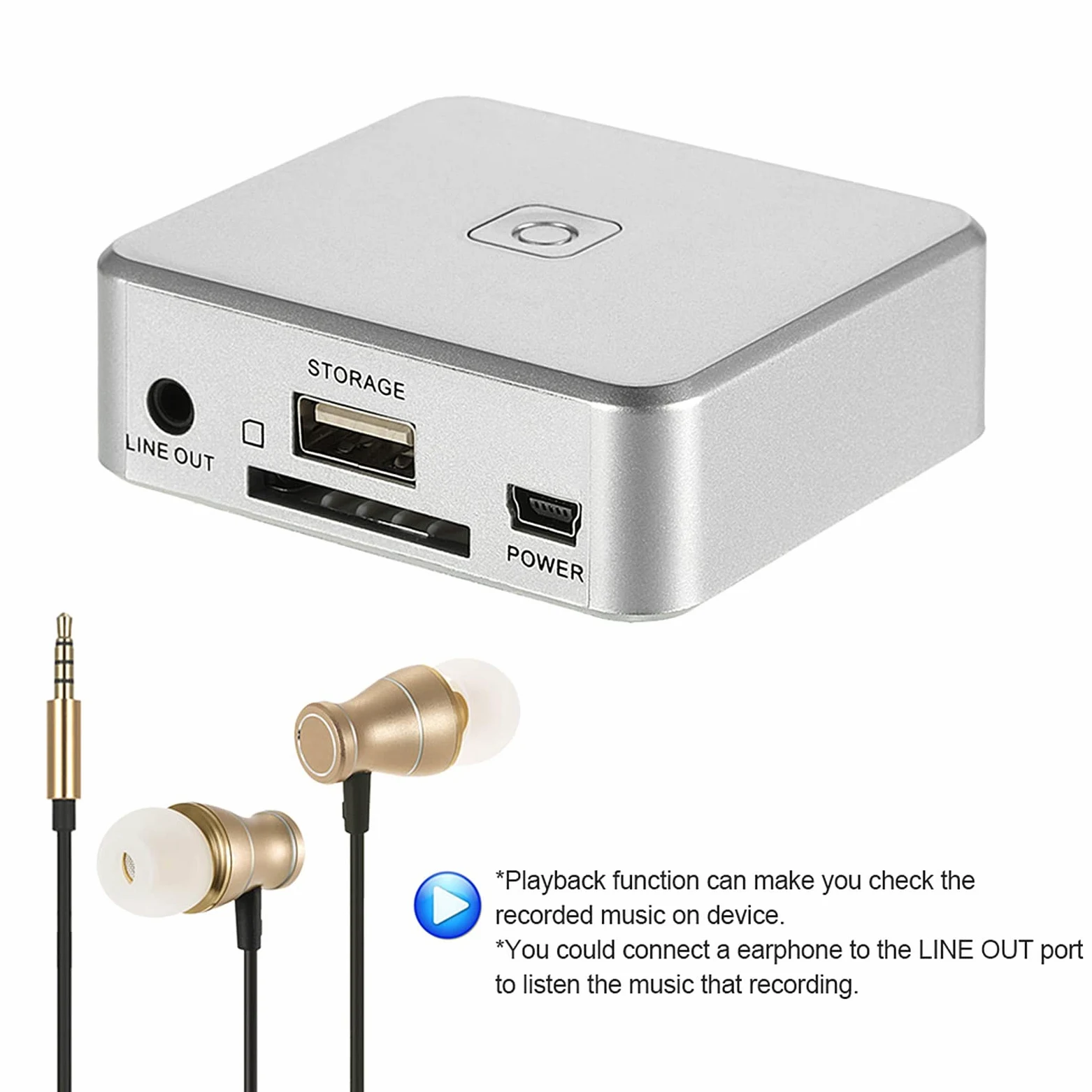 Cassetta di Acquisizione Audio, Convertitore Registratore CD MP3, Digitalizzatore Musicale Compatto con Partizione Automatica dei Brani, Conversione MP3, Riproduzione e Controllo