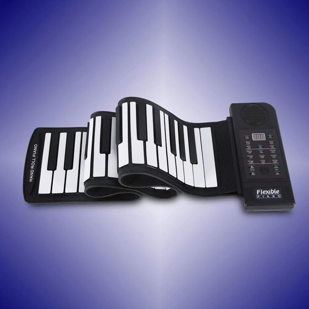 Pianoforte pieghevole, 61 tasti portatili (C3 ~ C8) Pianoforte elettronico flessibile flessibile con tastiera standard