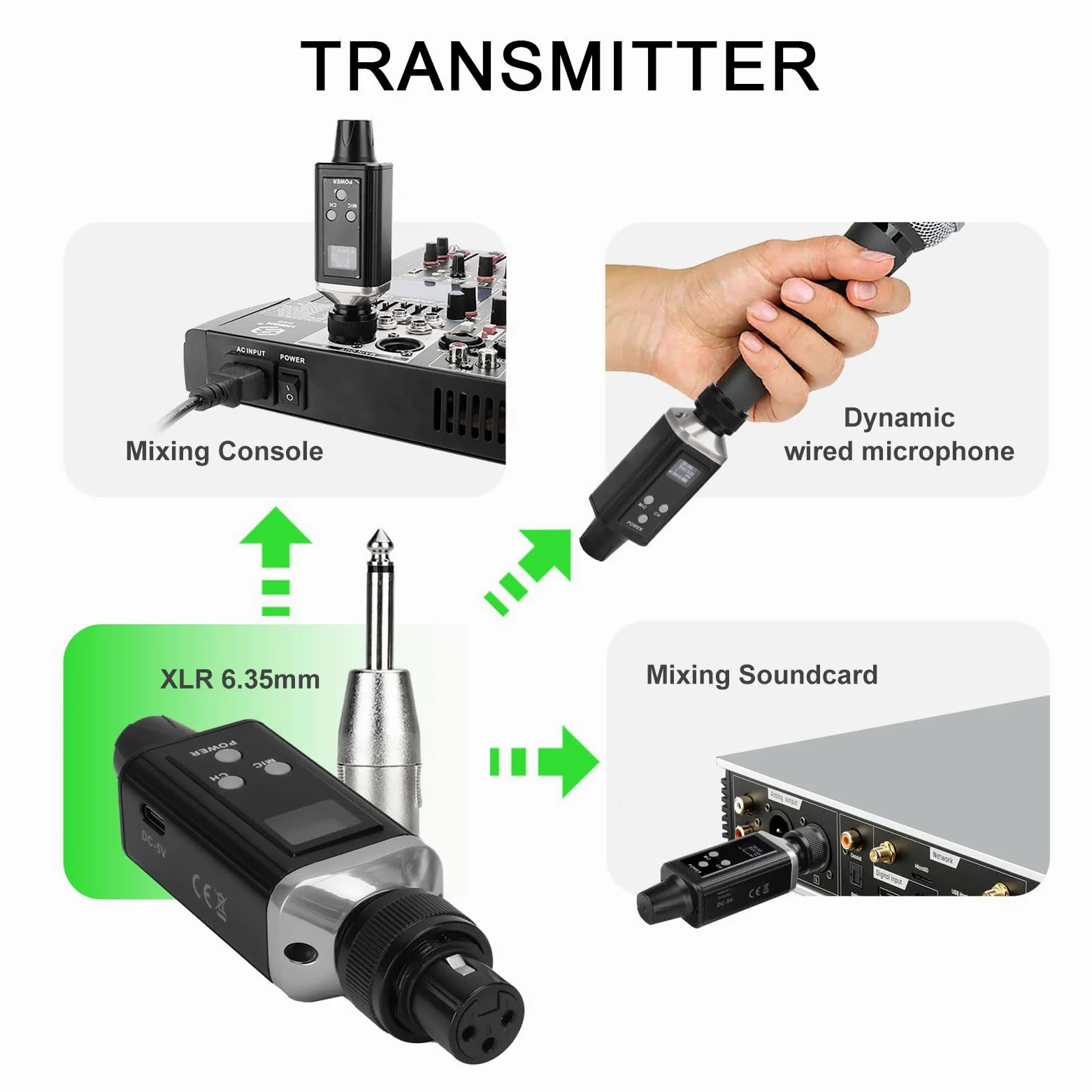 AR9 UHF Mono Wireless Monitor Pro System Transmitter and Beltpack Receiver for Studio, Band Rehearsal and Live Performance (AR9 Pro-1)
