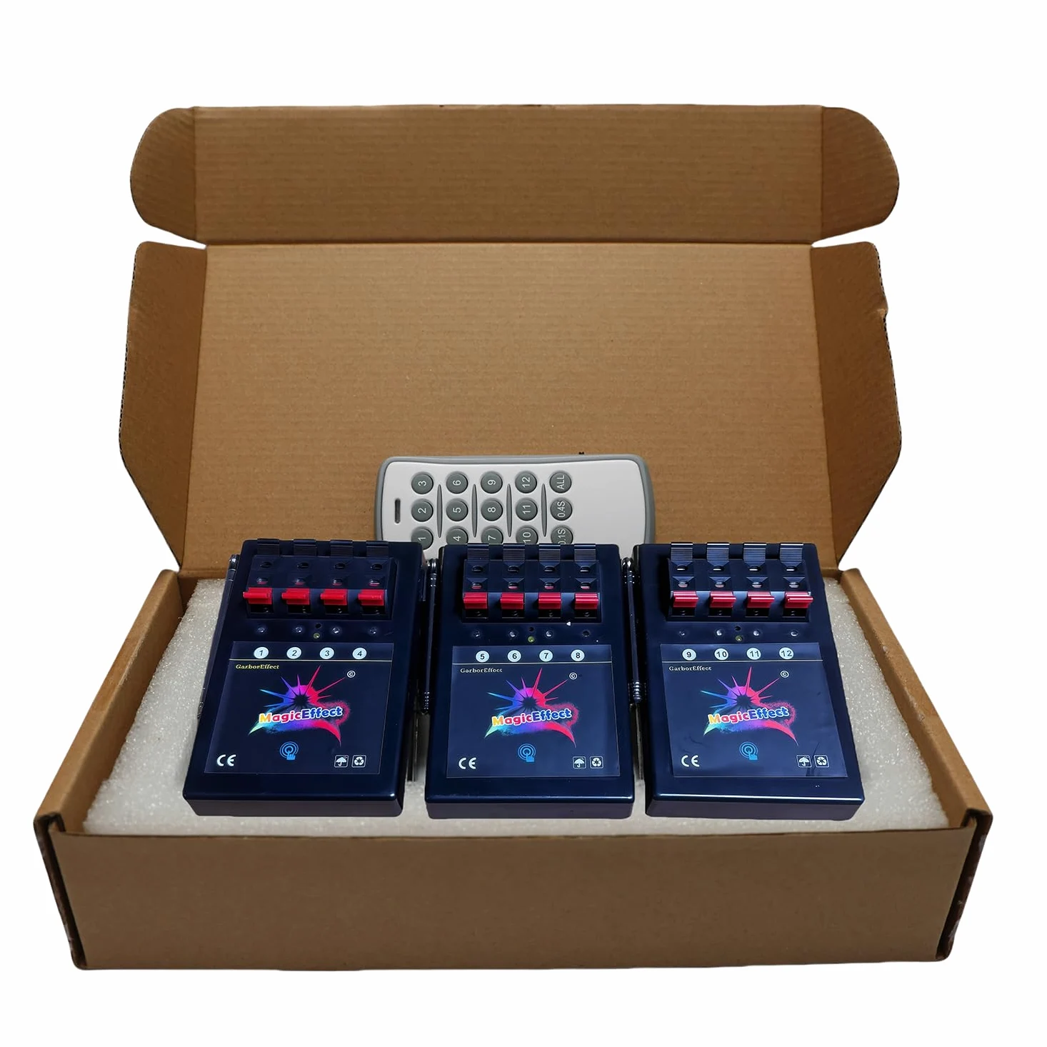 Kit di accensione wireless per fuochi d'artificio a distanza con 12 accensioni, portata 100 m - Intervallo di accensione 0,1s/0,4s, sistema di accensione di sicurezza per spettacolo