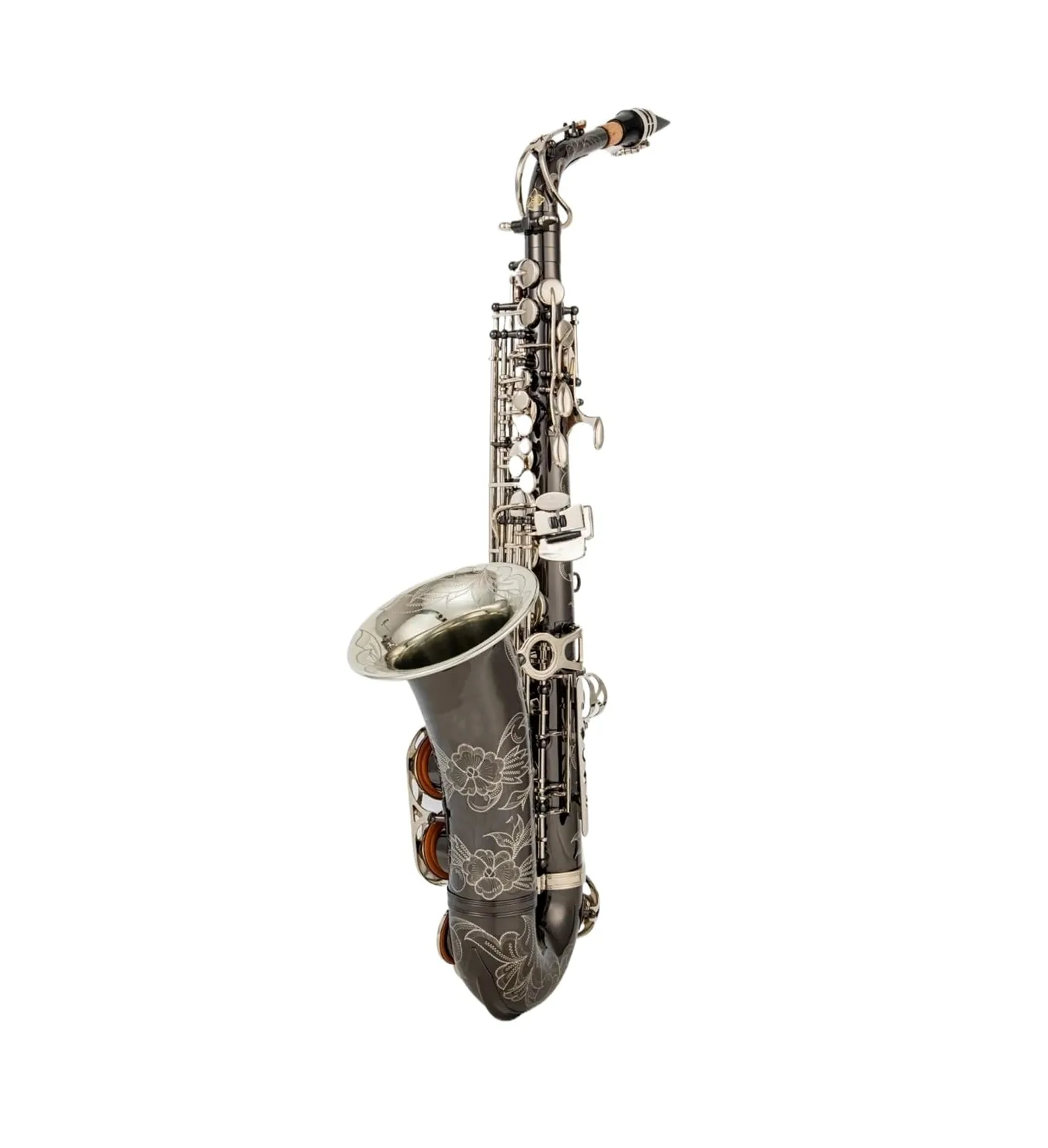 Professionale Sassofono Sassofono Contralto Nero in Lega di Nichel Argento Contralto Sax Strumento Musicale in Ottone con Custodia Bocchino