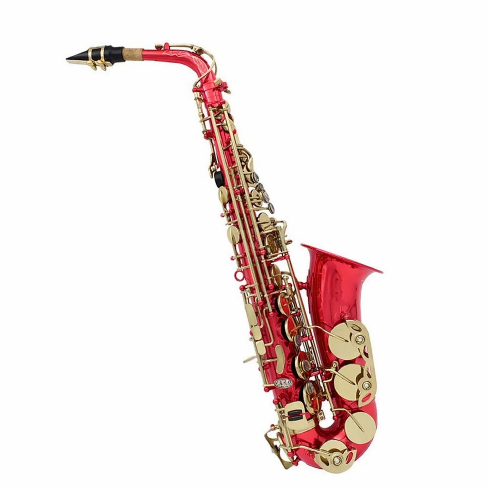 Sassofono EB Sassofono Contralto Ottone Laccato Colorato E Flat Sax Strumento A Fiato con Accessori