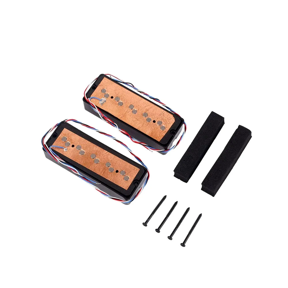 Alnicov Pickup per basso Set di pickup Humbucker a doppio strato con saponetta per parti di basso a 5 corde