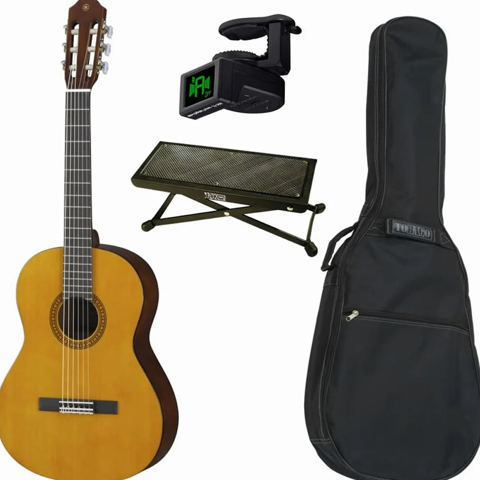 Yamaha CS40 3/4 Naturale Chitarra Classica + Custodia + Poggiapiedi + Accordatore