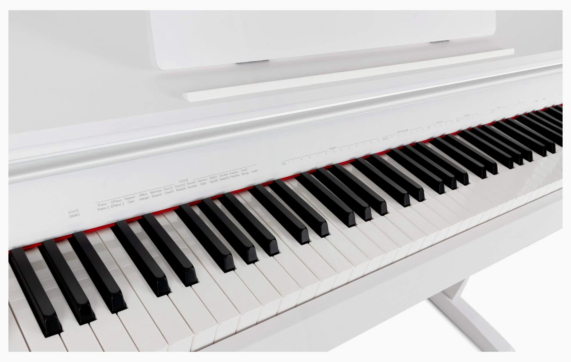 Classic Cantabile DP-210 WM E-Piano bianco opaco, Polifonia a 64 voci | Tastiera HA-88-S500 con 88 tasti a meccanica a martello, Soft, Medio, Hard, 1 brano demo interno, 26 suoni WMA, 2 x cuffie