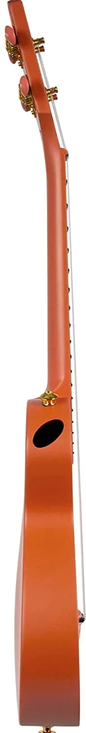 CASCHA Set per ukulele da concerto in fibra di carbonio, set con 3 plettri, custodia, tracolla, set per ukulele, set di corde in fluorocarbonio, piccola chitarra hawaiana per principianti, arancione