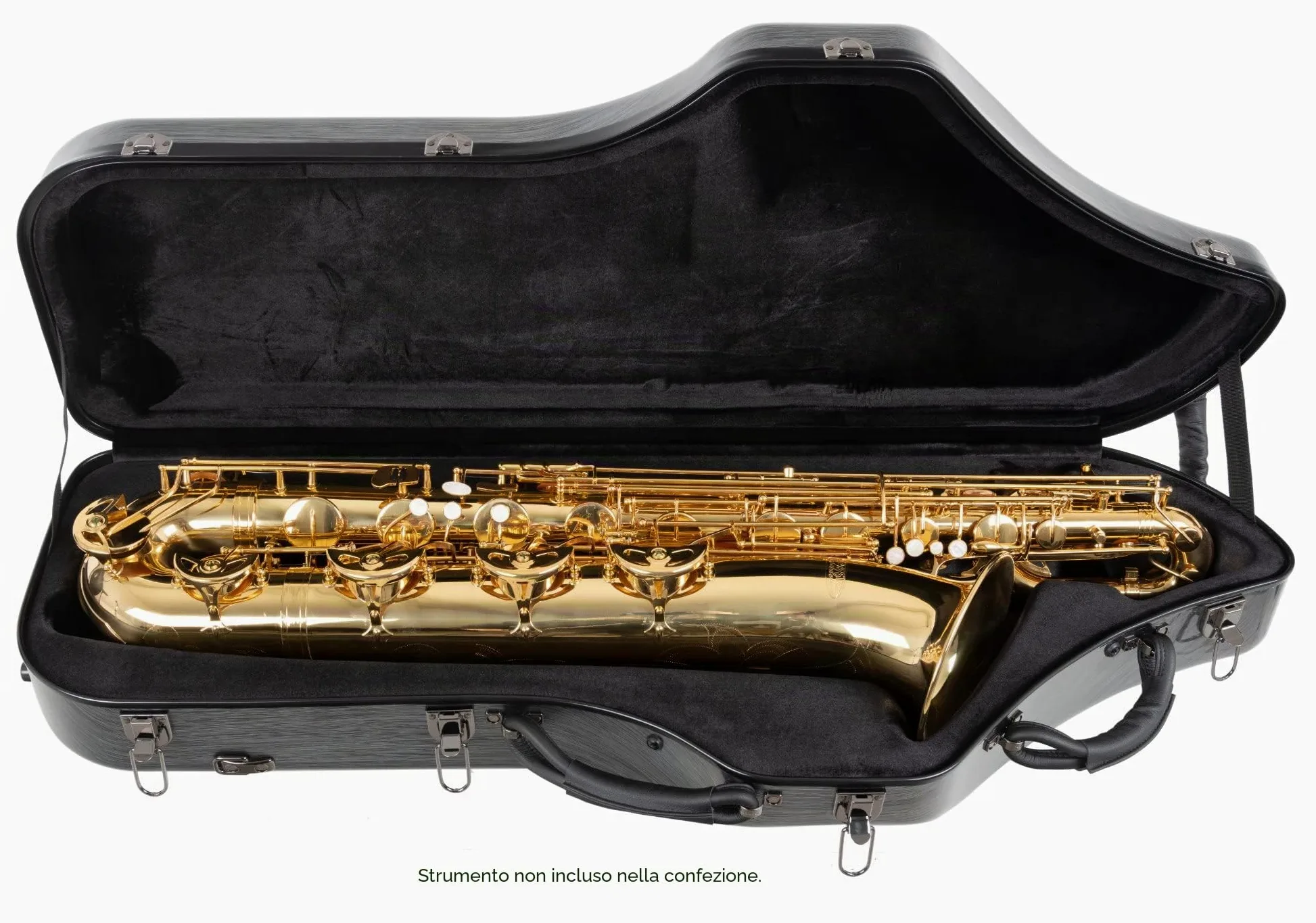 Custodia Lechgold Deluxe per Sassofono Baritono, Peso: 6, 6 kg | Custodia per strumenti Lechgold "Deluxe" per sassofono baritono, Custodia robusta in plastica, Guscio rigido ammortizzante